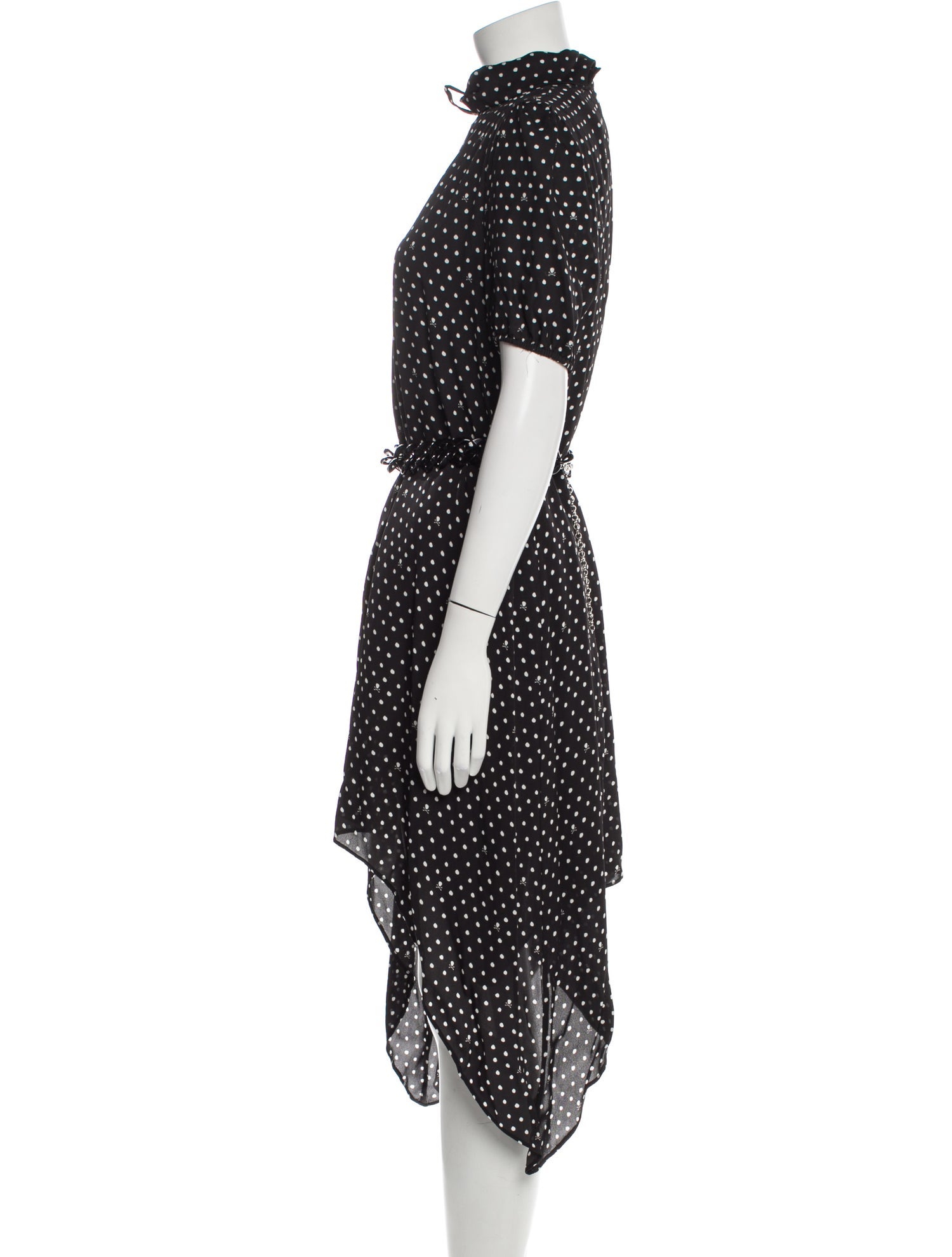 John Richmond Polka Dot Print Long Dress