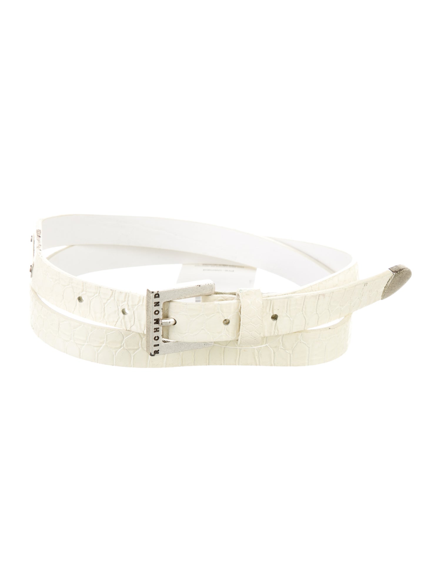 John Richmond Embossed Leather Belt