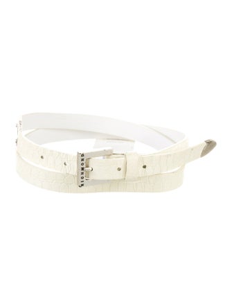 John Richmond Embossed Leather Belt