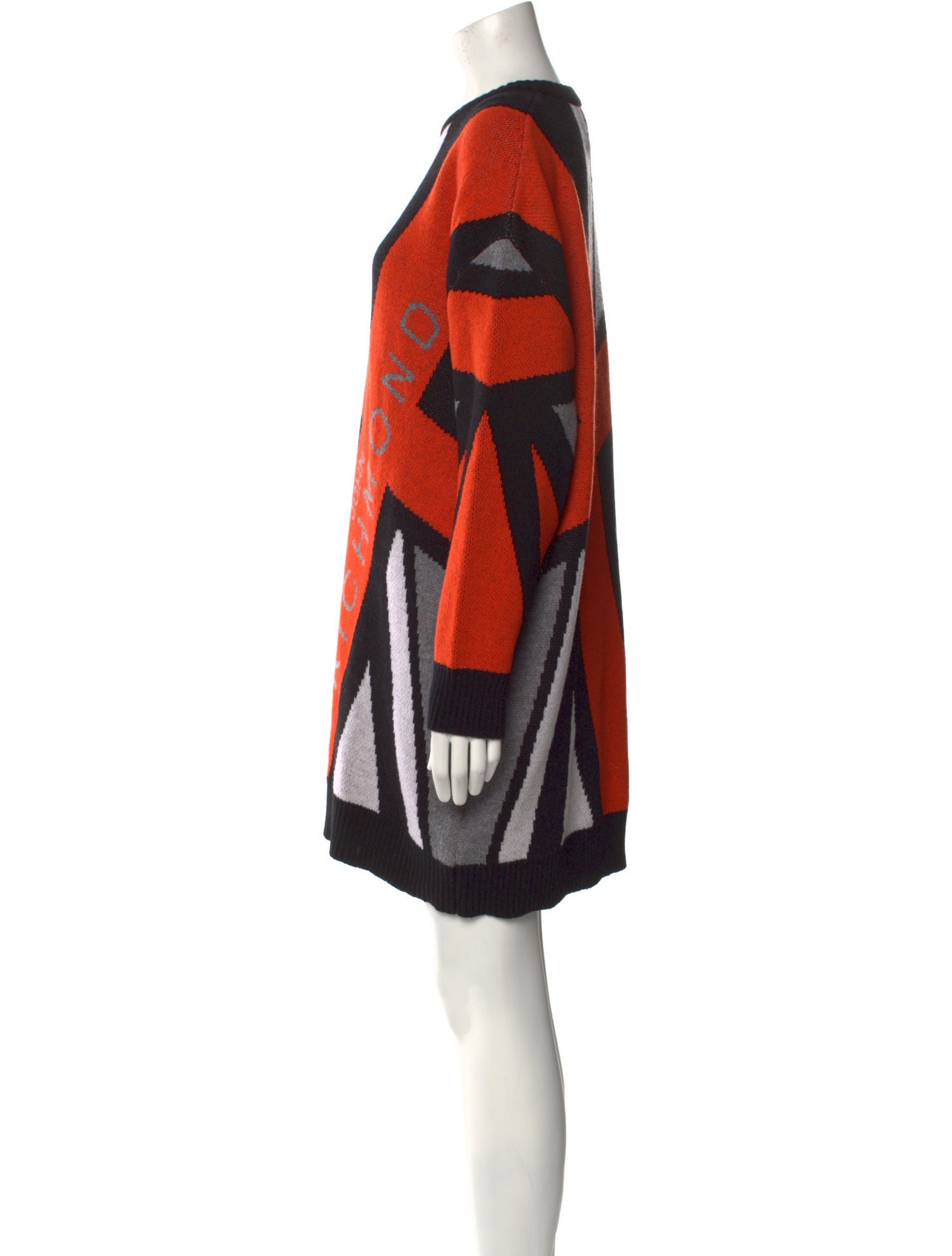 John Richmond Merino Wool Mini Dress