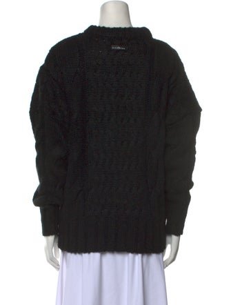 John Richmond Graphic Print Mock Neck Sweater