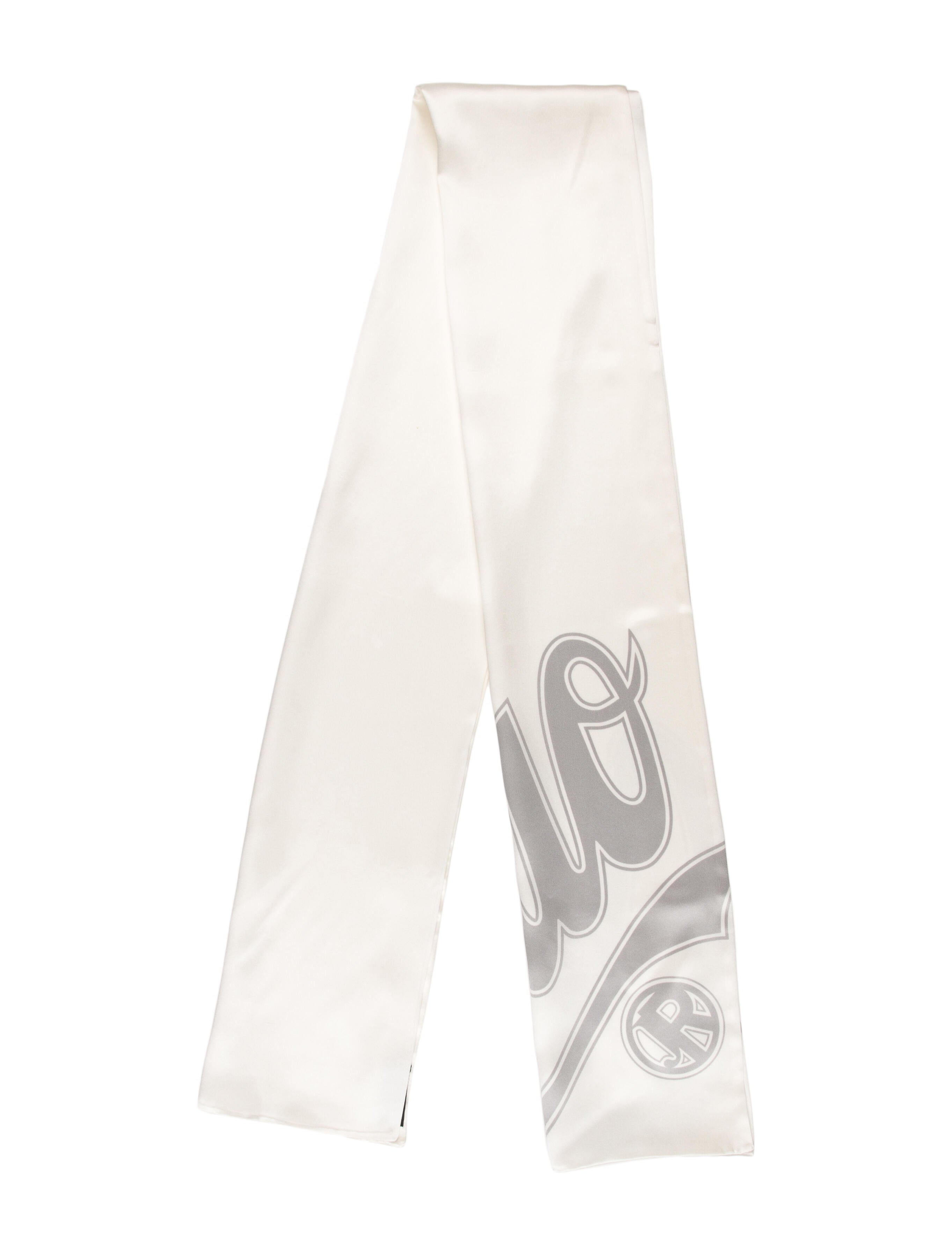 John Richmond Leather Graphic Print Scarf