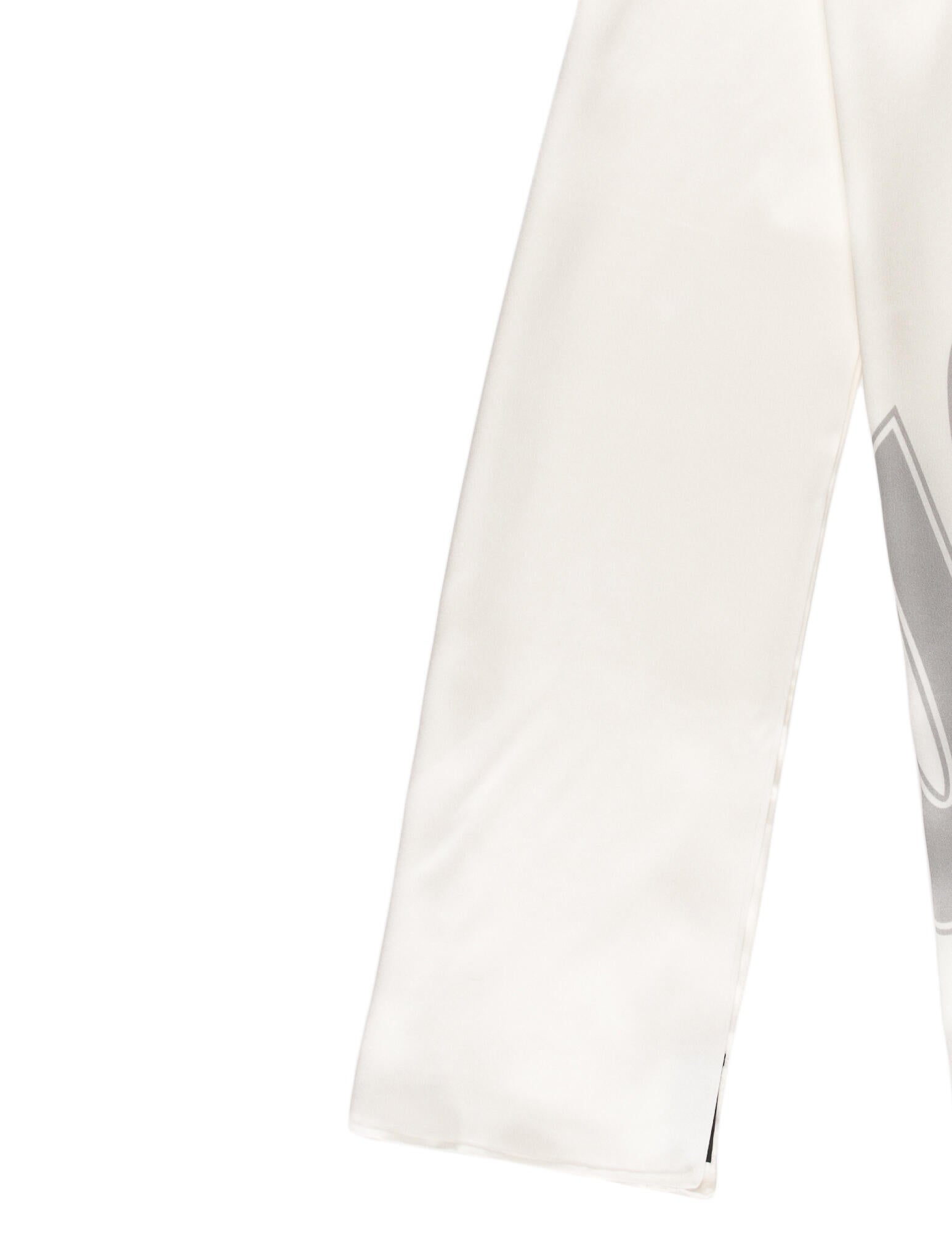 John Richmond Leather Graphic Print Scarf