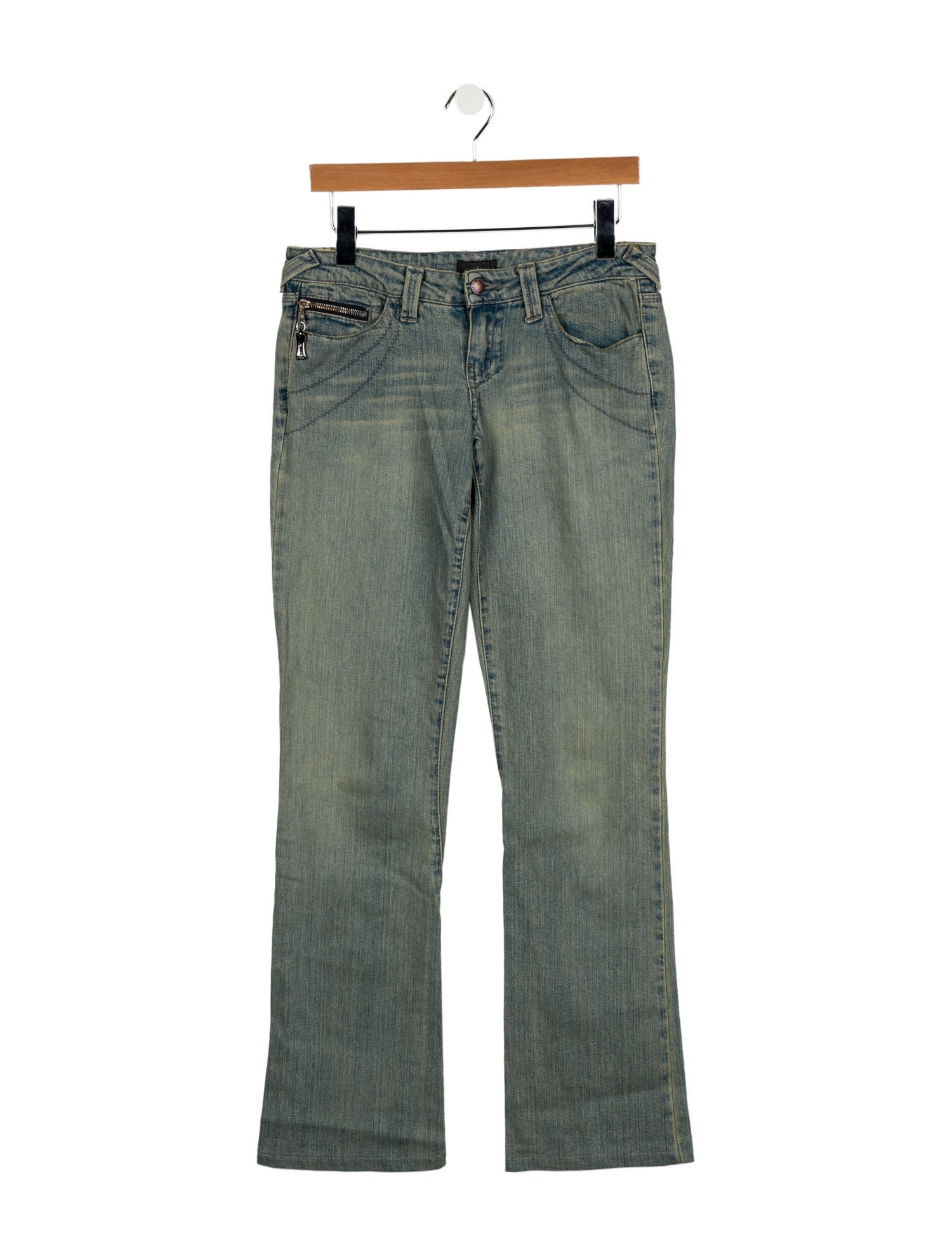 John Richmond Mid-Rise Wide Leg Jeans