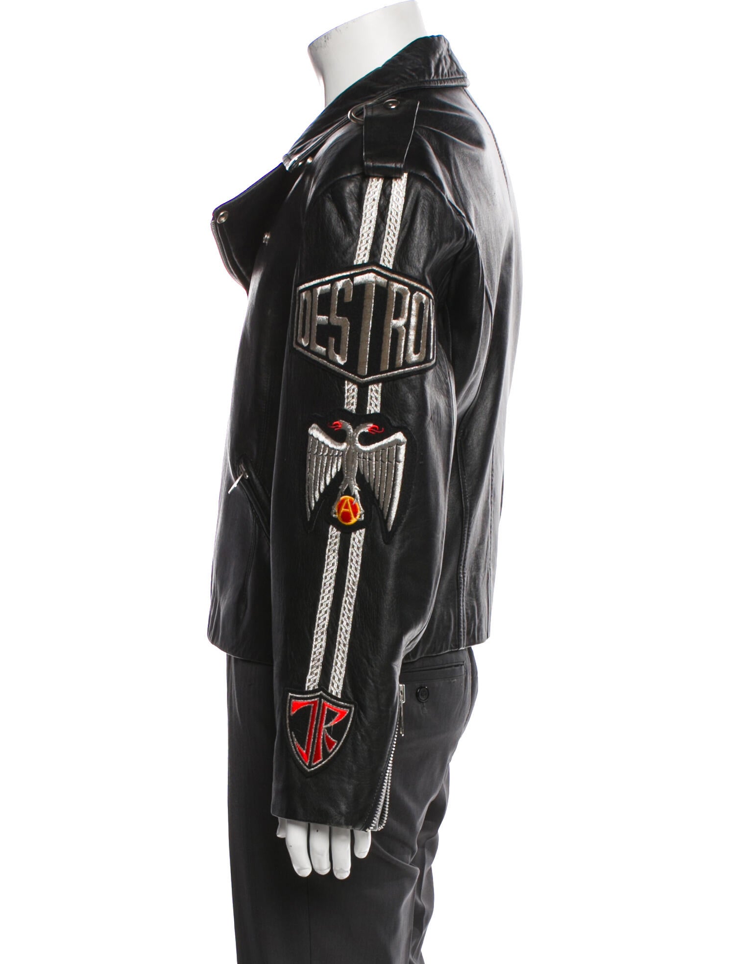 John Richmond Vintage Leather Moto Jacket