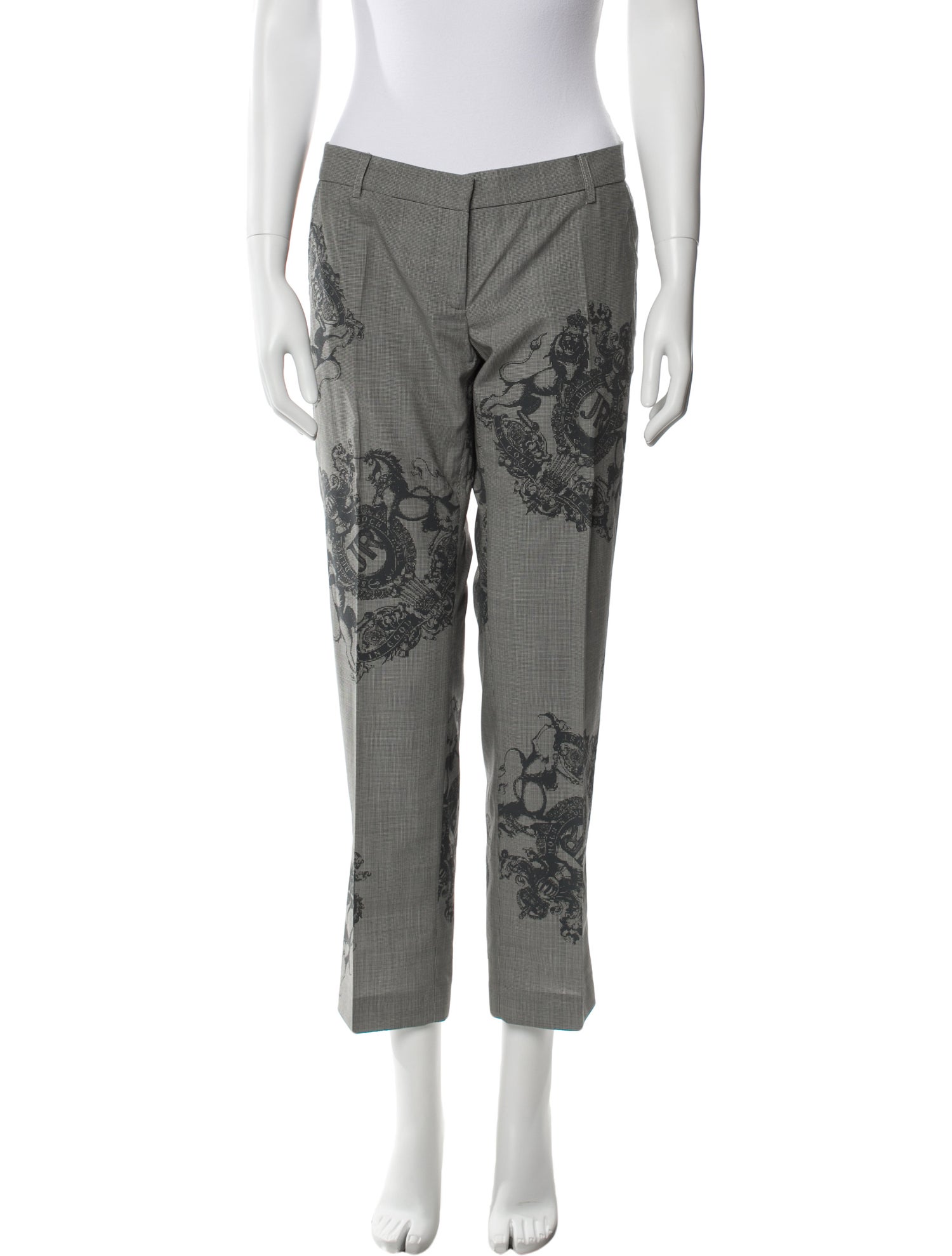 John Richmond Virgin Wool Straight Leg Pants