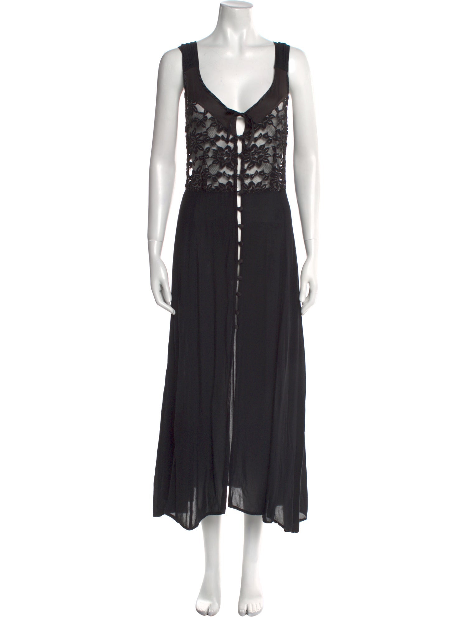 John Richmond V-Neck Midi Length Dress