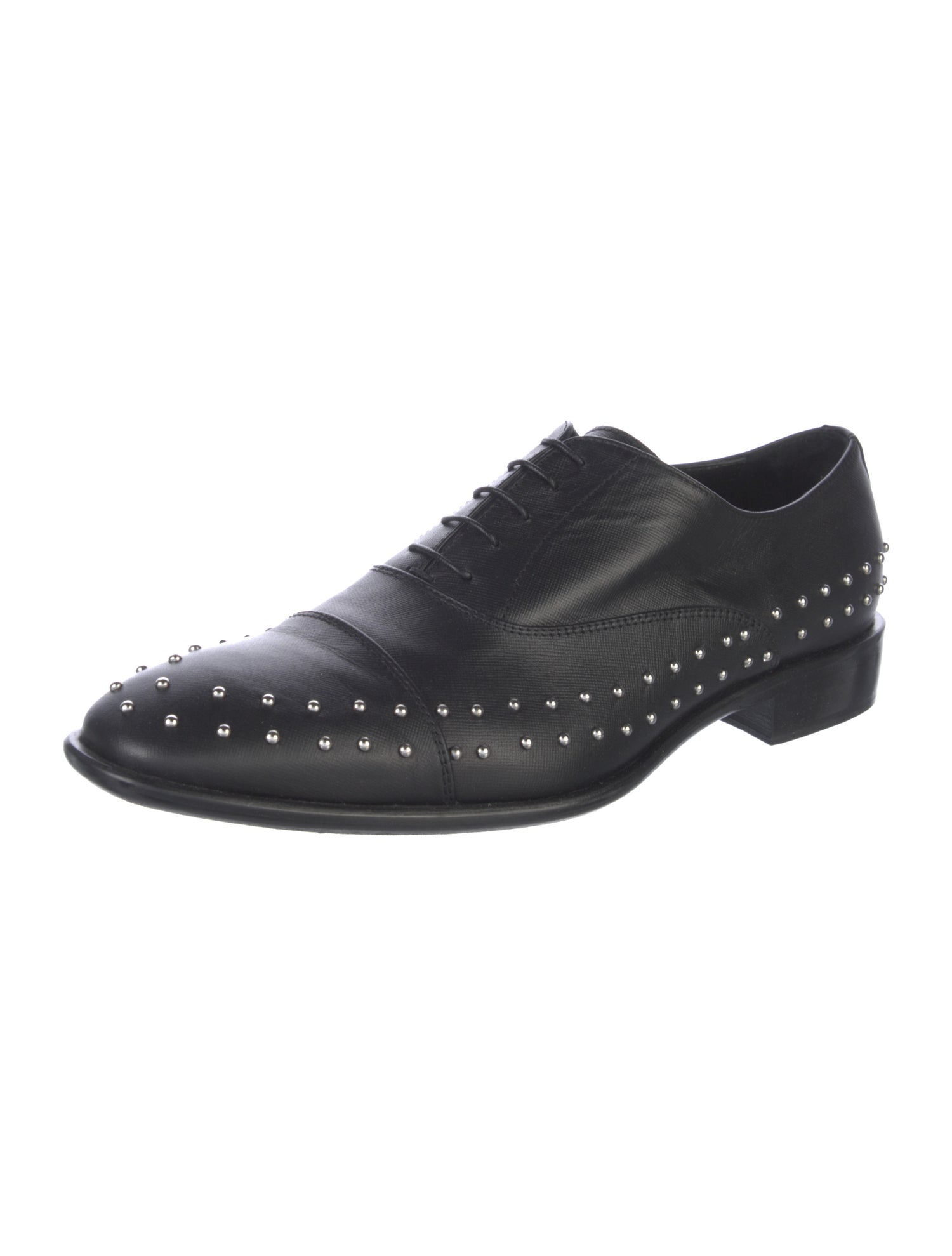 John Richmond Leather Studded Accents Oxfords