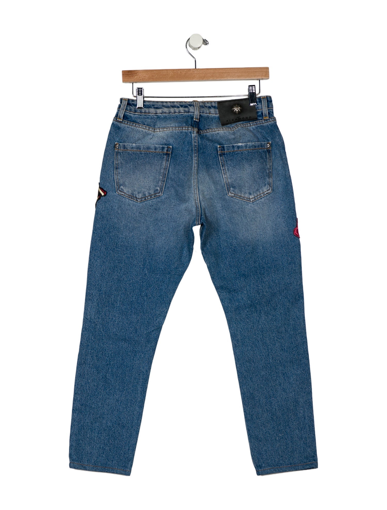 John Richmond Mid-Rise Straight Leg Jeans