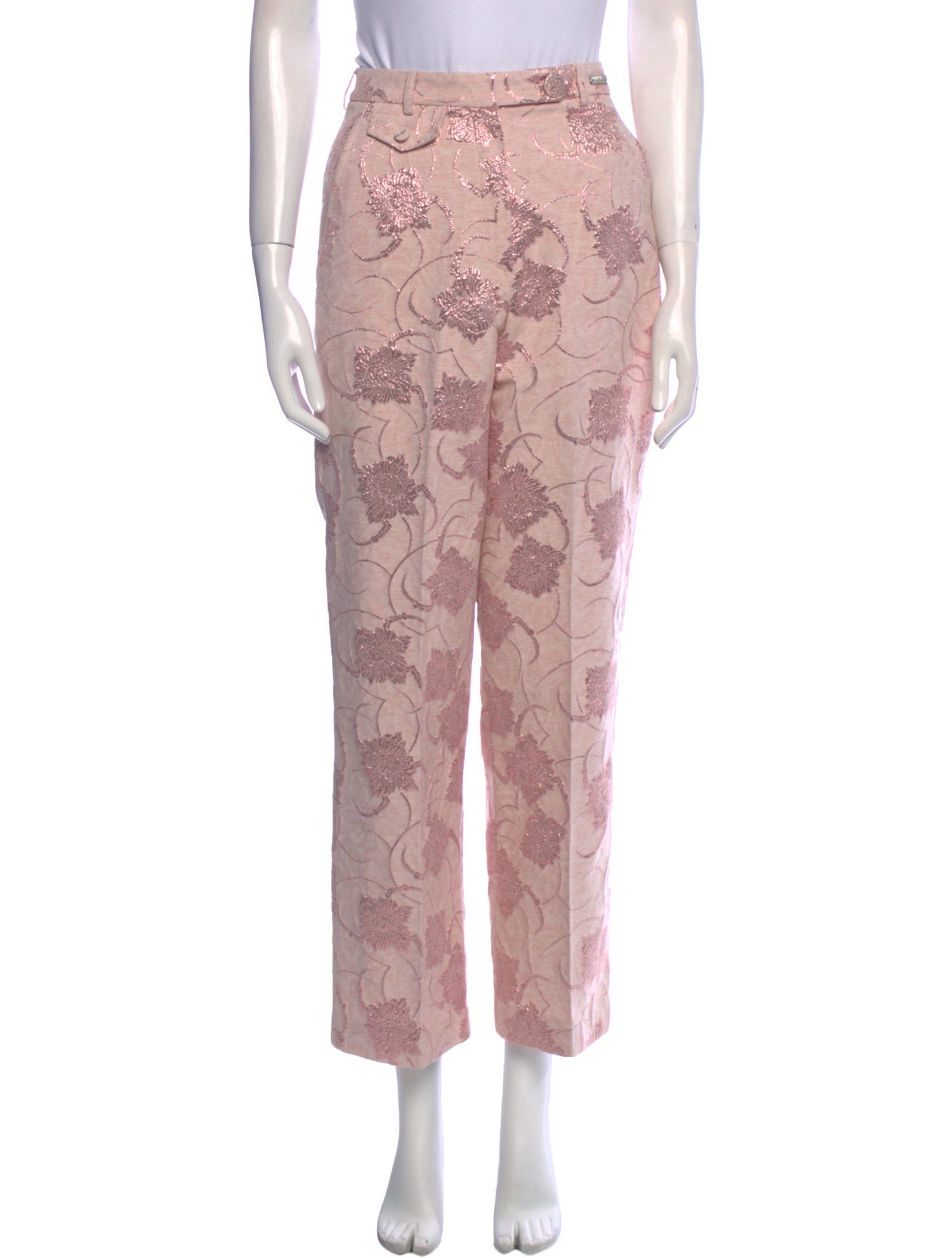 John Richmond Floral Print Straight Leg Pants w/ Tags