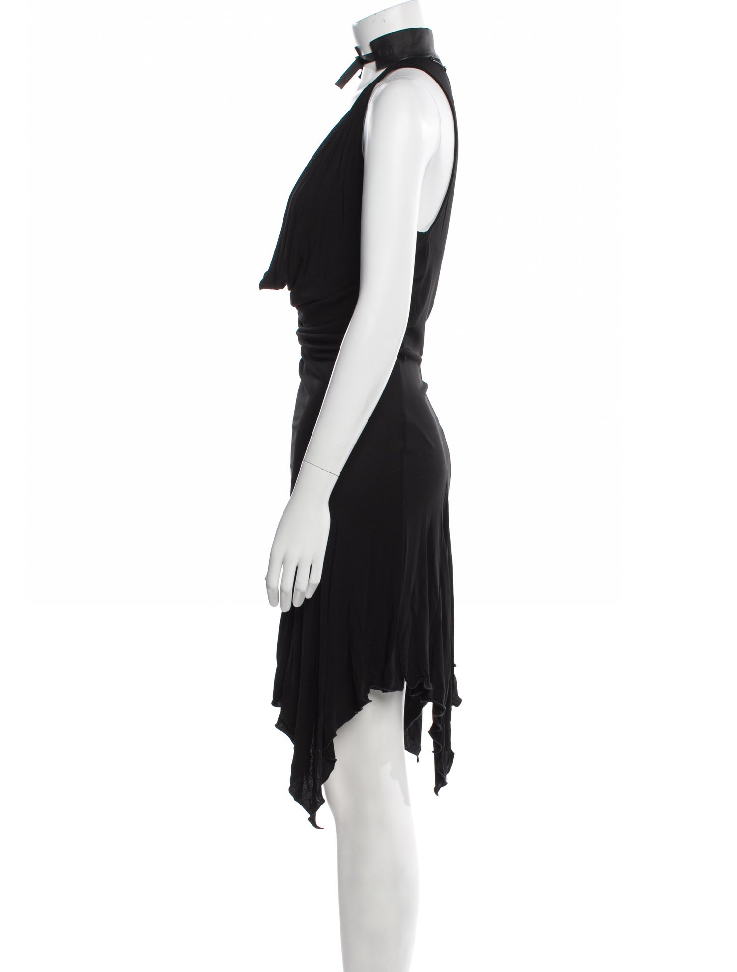 John Richmond Cowl Neck Midi Length Dress