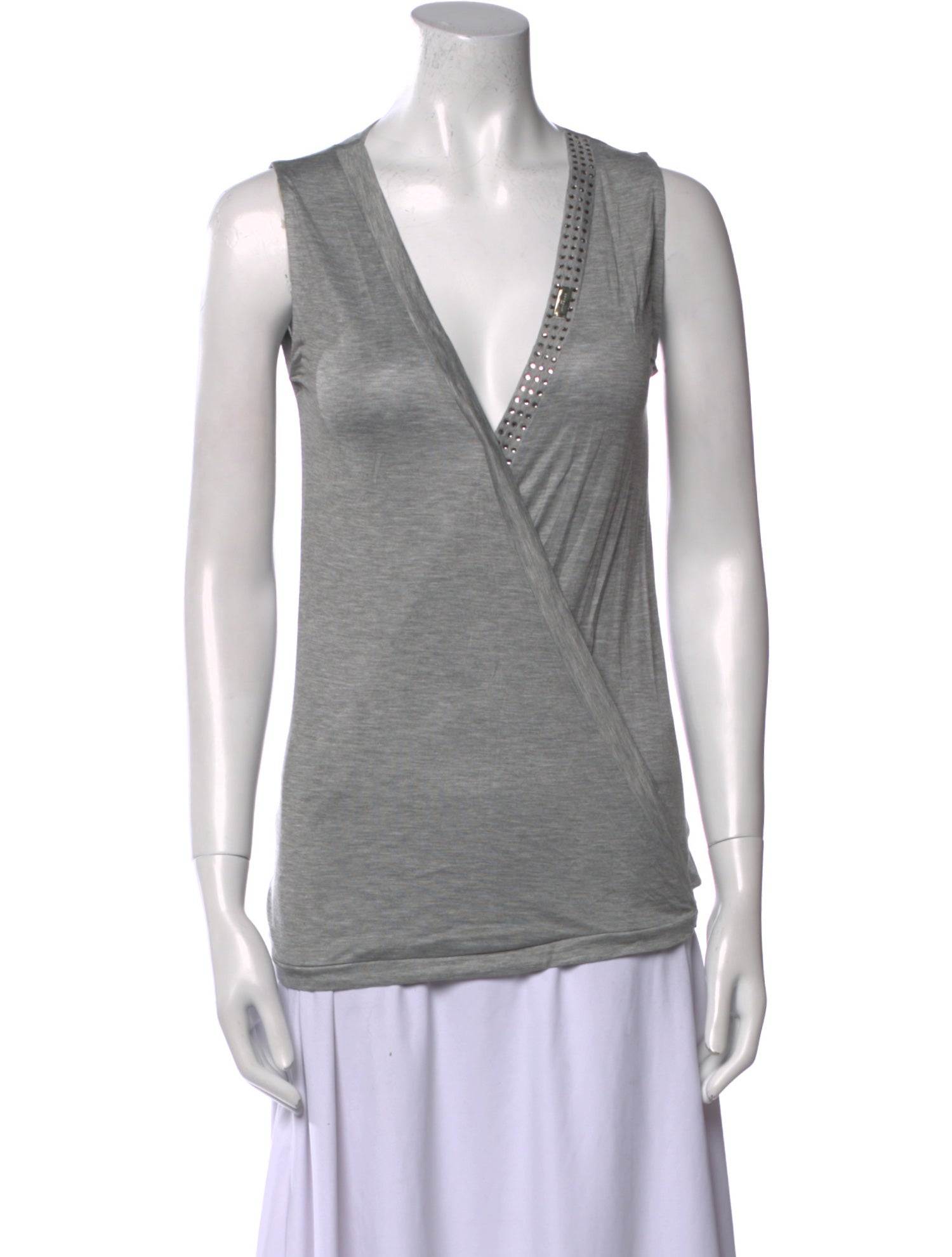 John Richmond V-Neck Sleeveless Top
