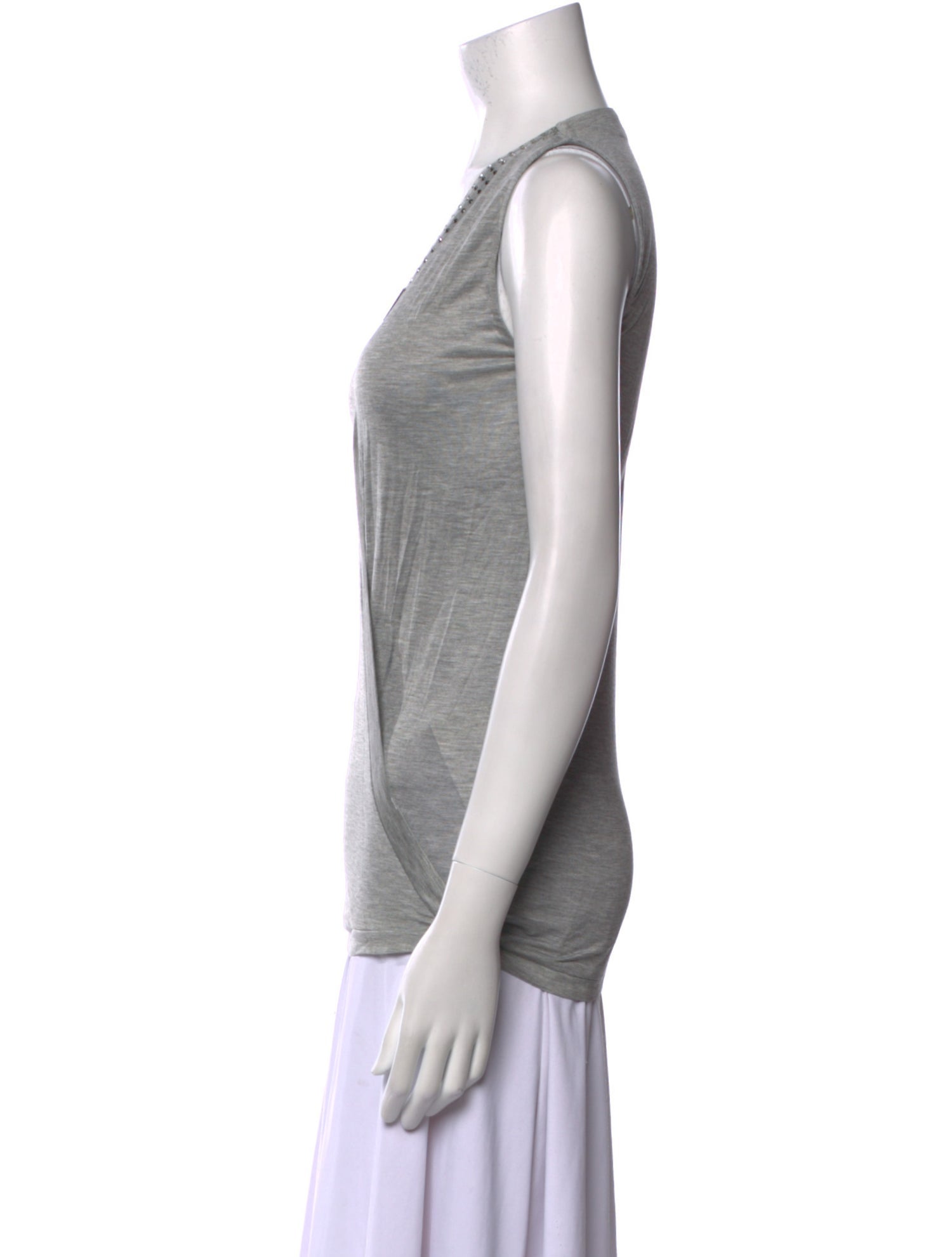 John Richmond V-Neck Sleeveless Top