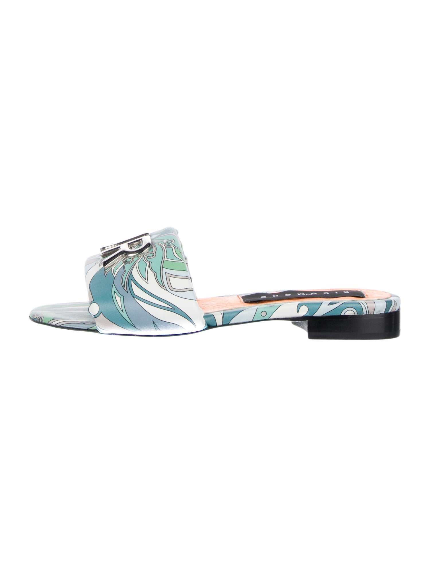 John Richmond Leather Printed Mules
