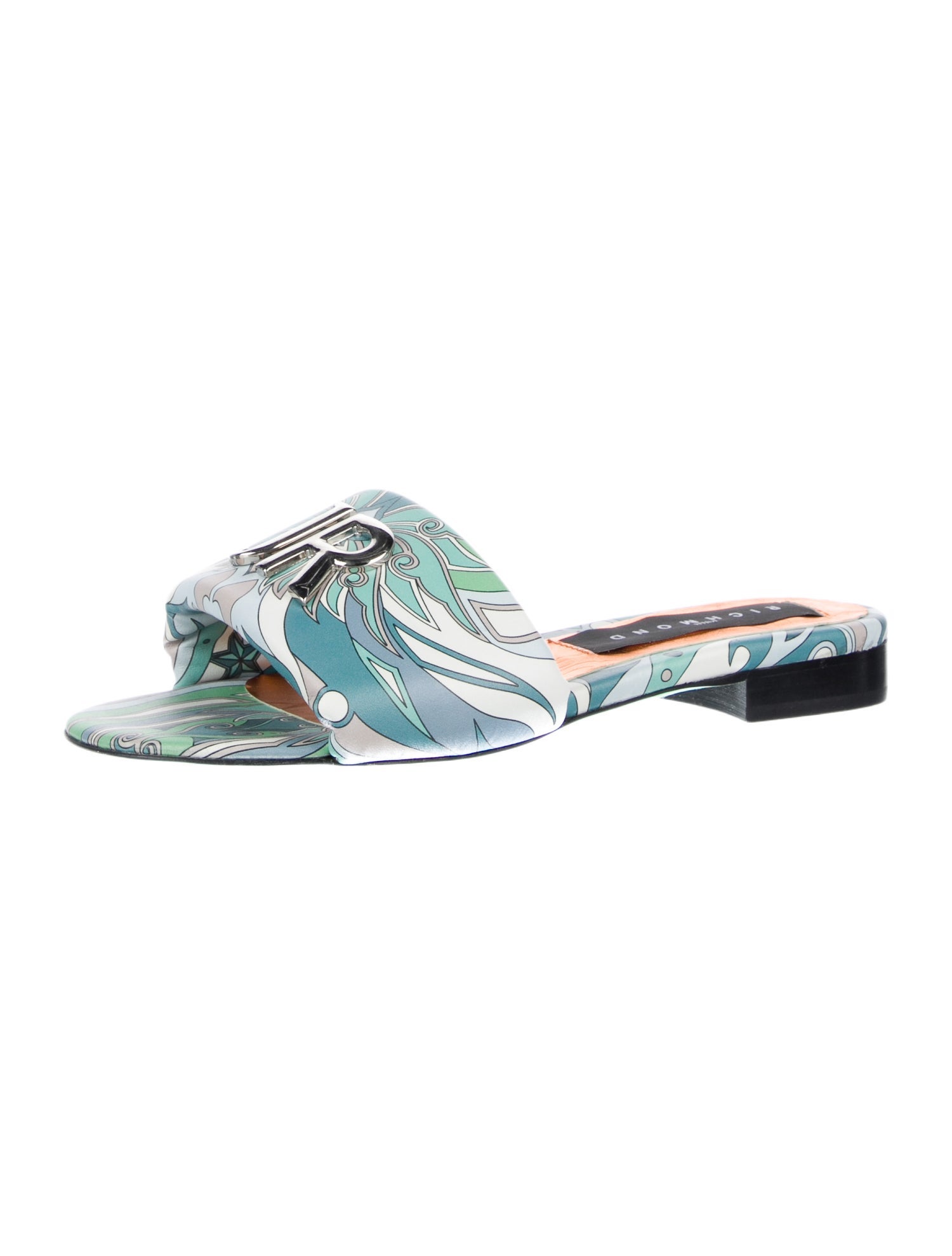 John Richmond Leather Printed Mules