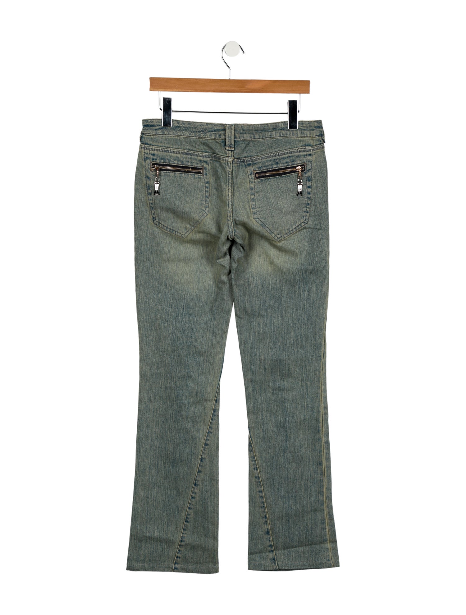 John Richmond Mid-Rise Wide Leg Jeans