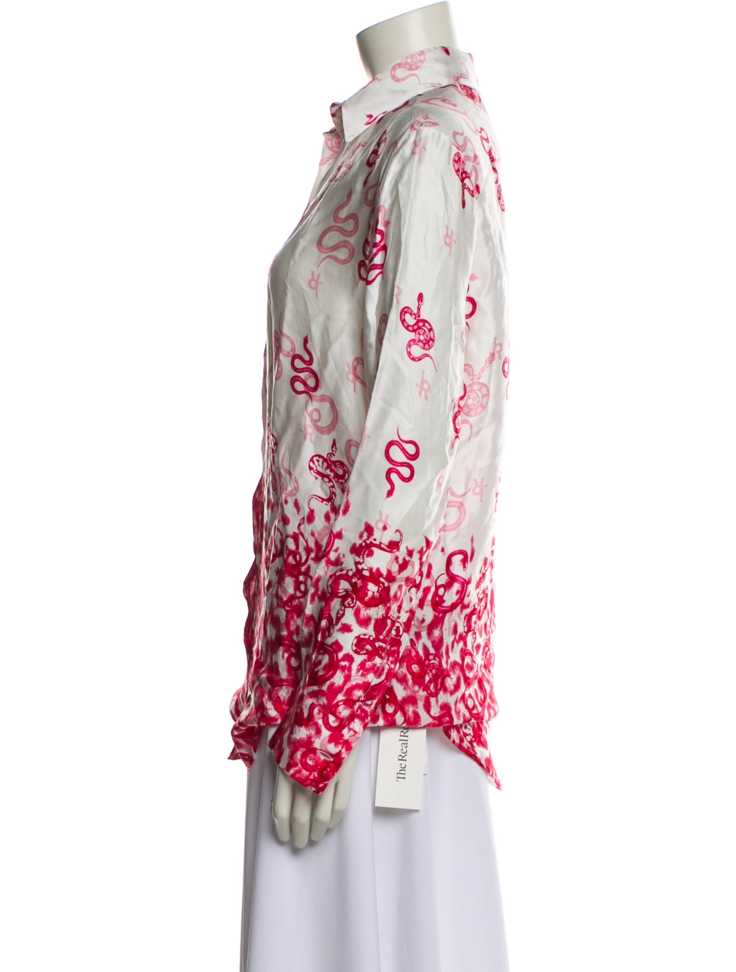 John Richmond Floral Print Long Sleeve Blouse