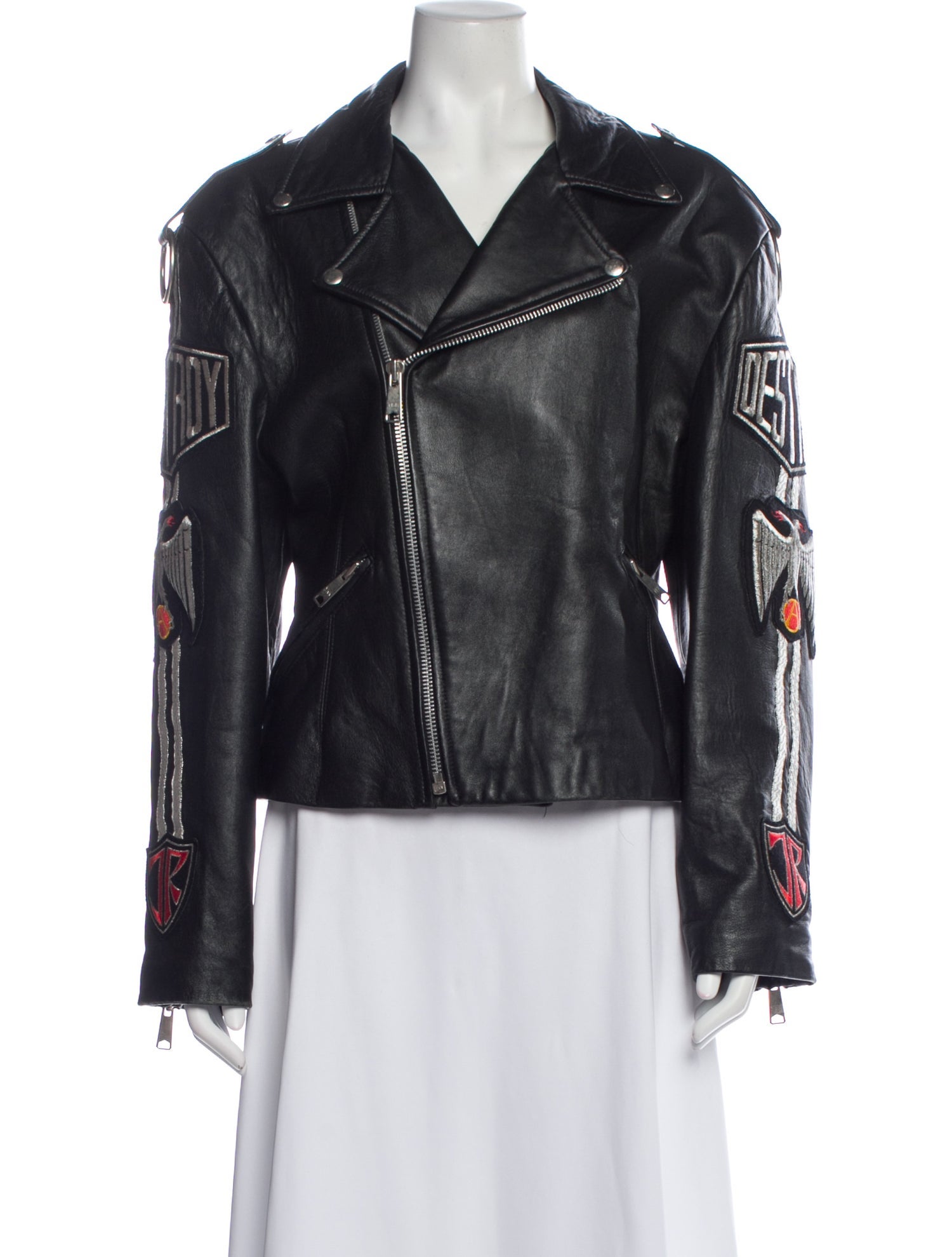 John Richmond Linen Biker Jacket