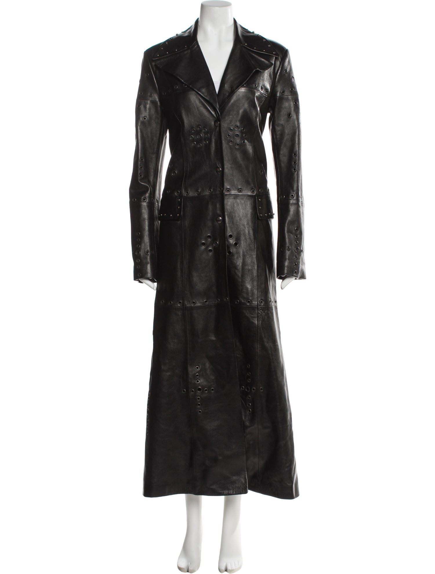 John Richmond Leather Trench Coat
