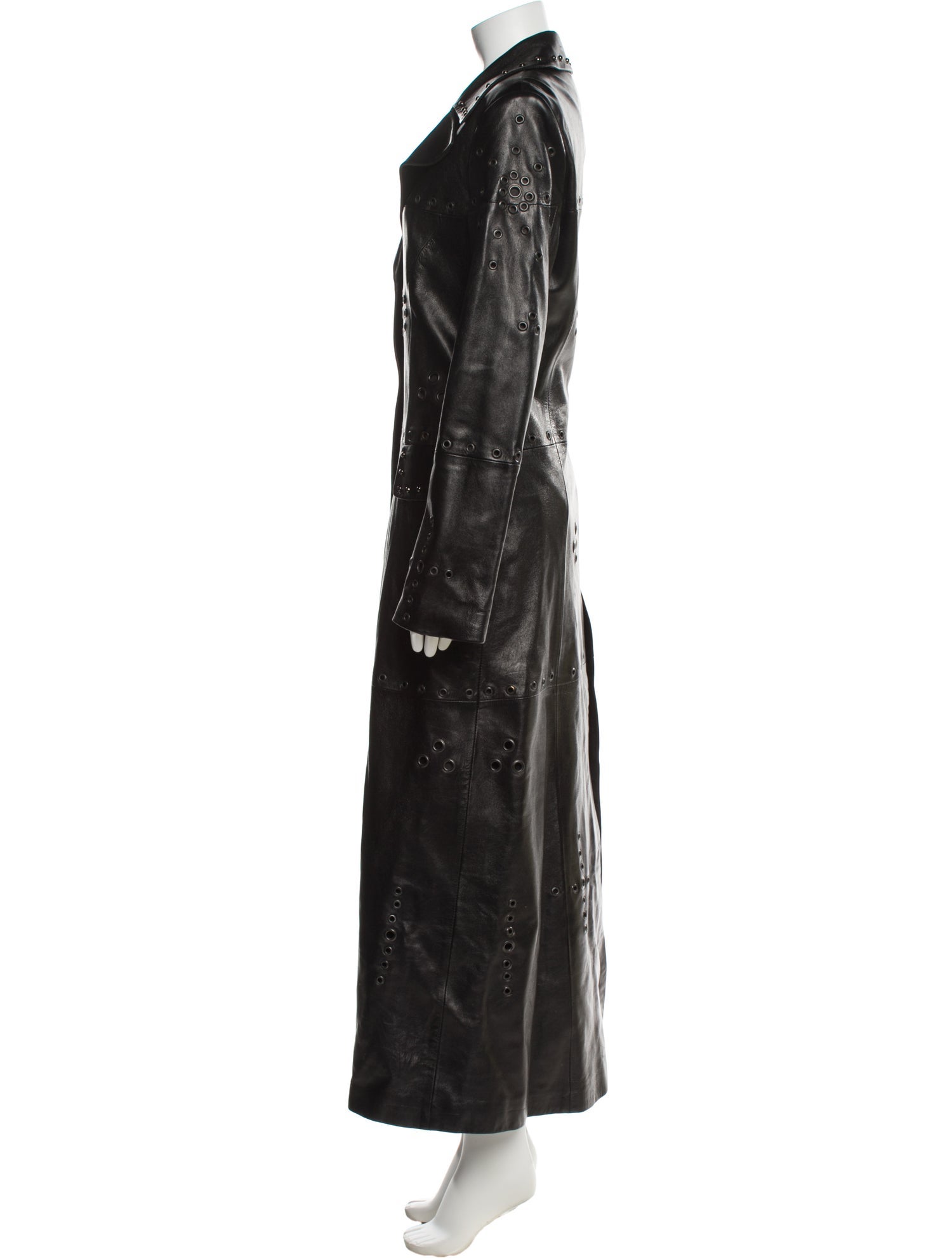 John Richmond Leather Trench Coat
