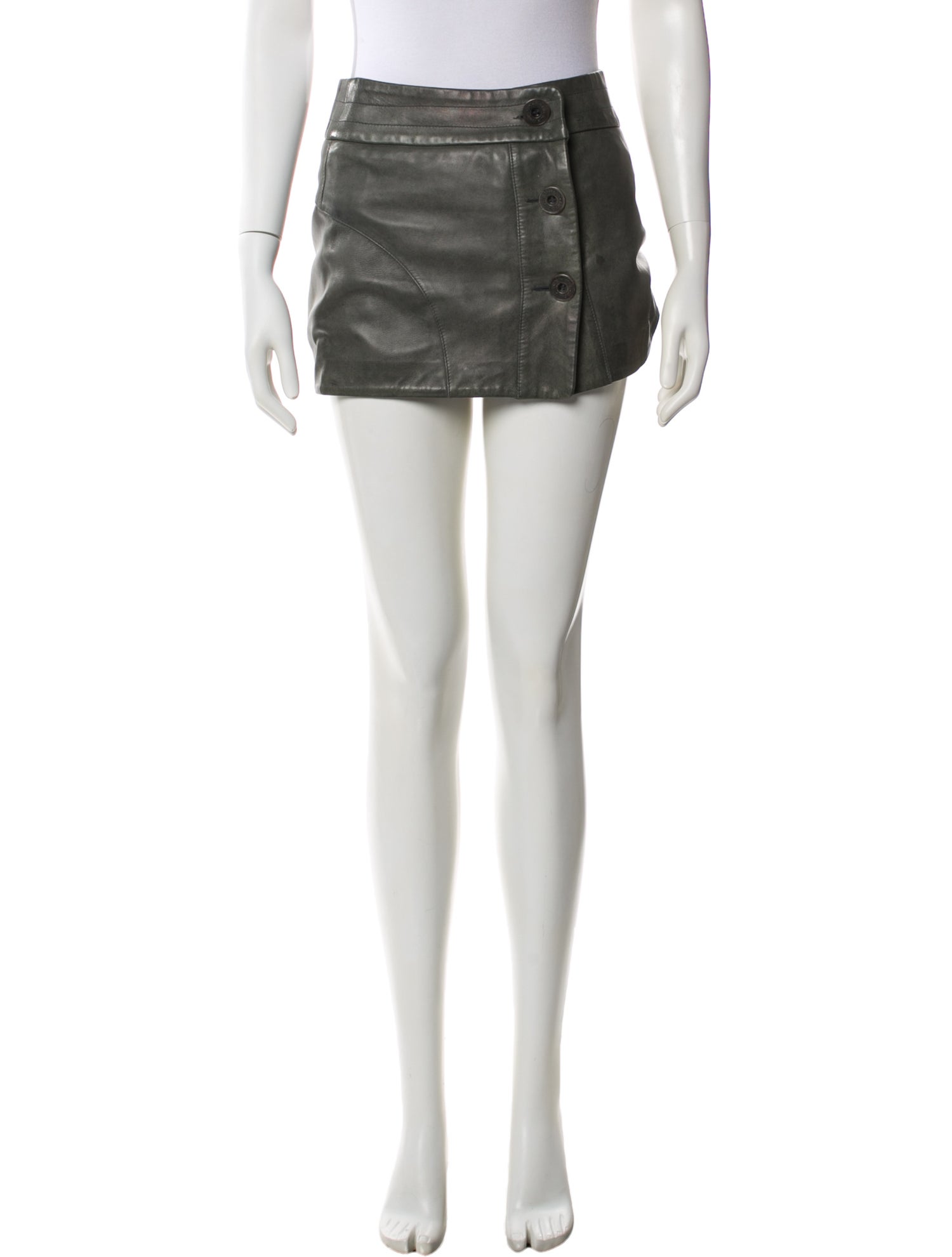 John Richmond Leather Mini Skirt