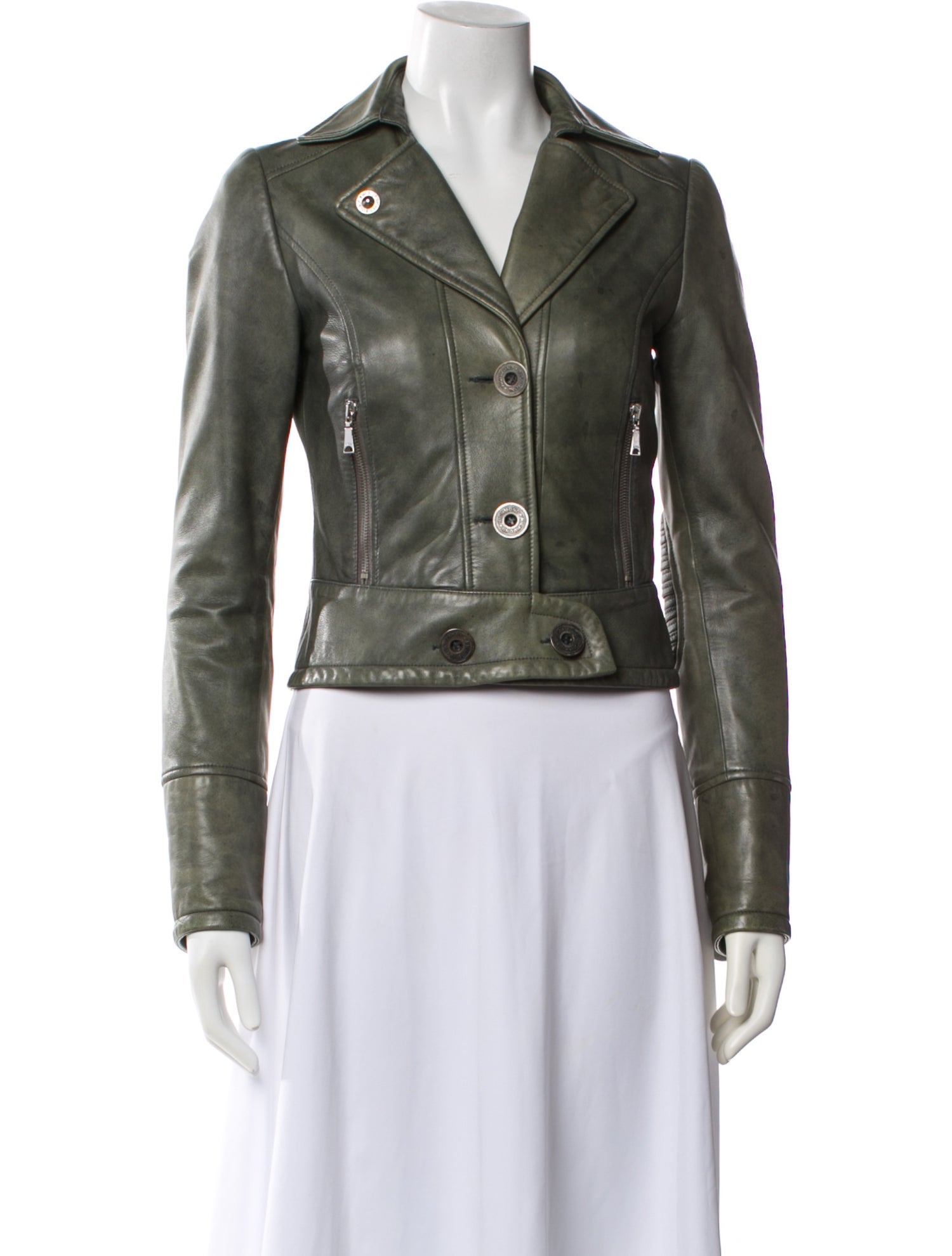 John Richmond Leather Biker Jacket