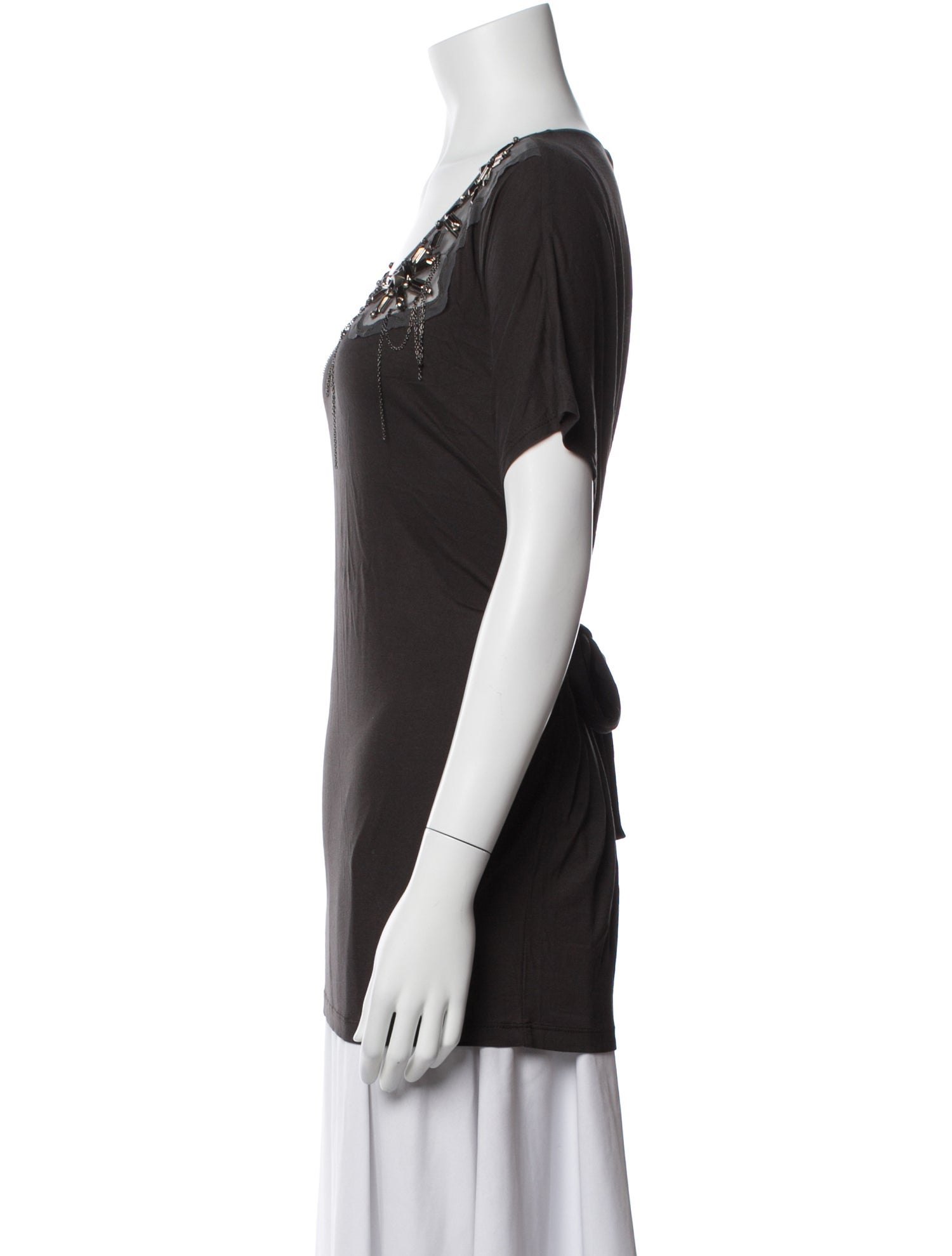 John Richmond Scoop Neck Short Sleeve Top w/ Tags