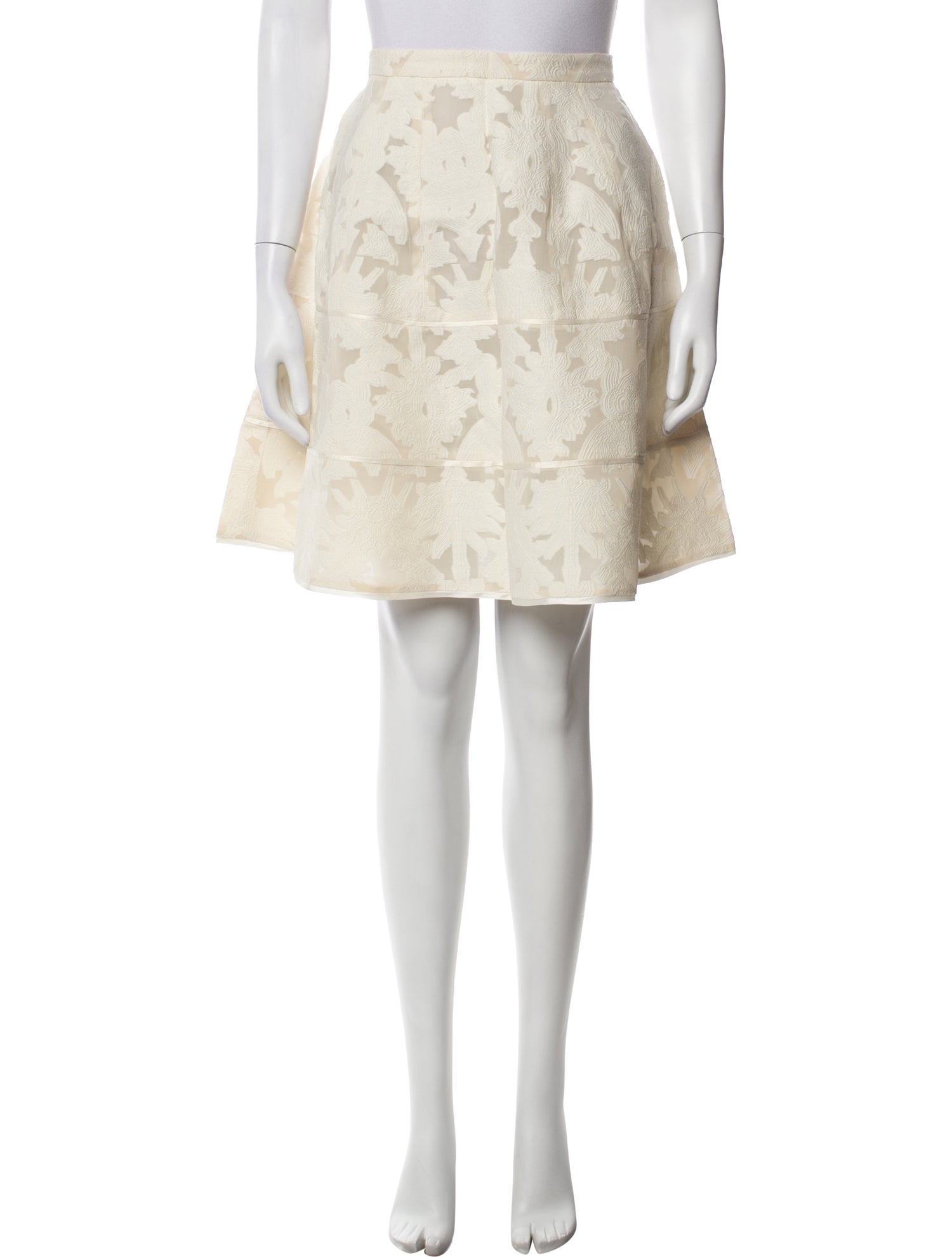John Richmond Floral Print Knee-Length Skirt w/ Tags