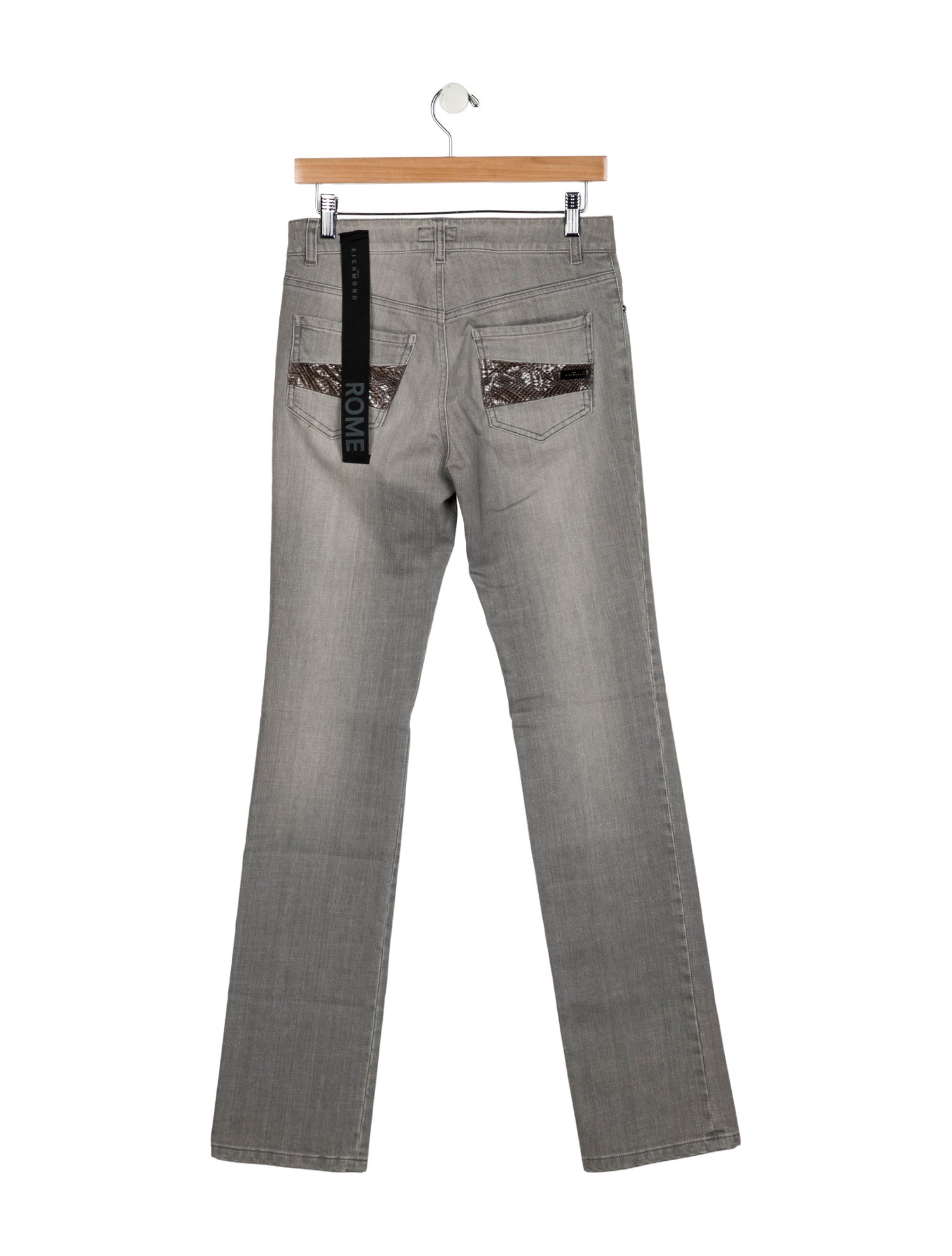 John Richmond Mid-Rise Straight Leg Jeans w/ Tags