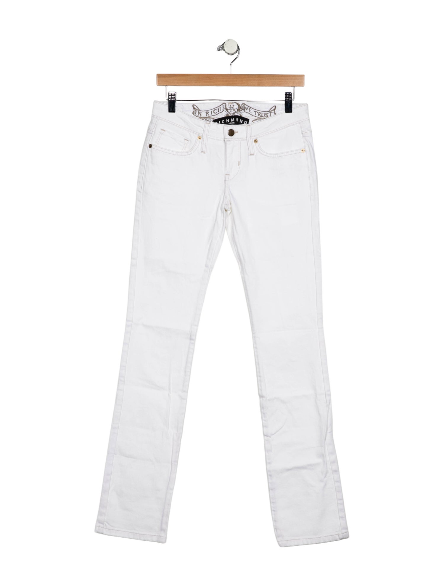 John Richmond Low-Rise Straight Leg Jeans w/ Tags