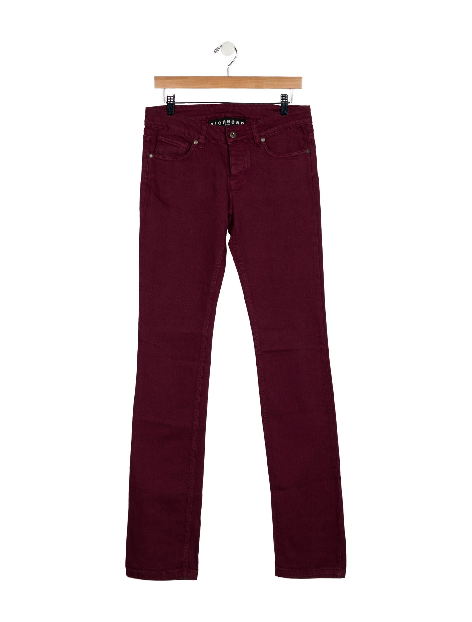 John Richmond Mid-Rise Straight Leg Jeans