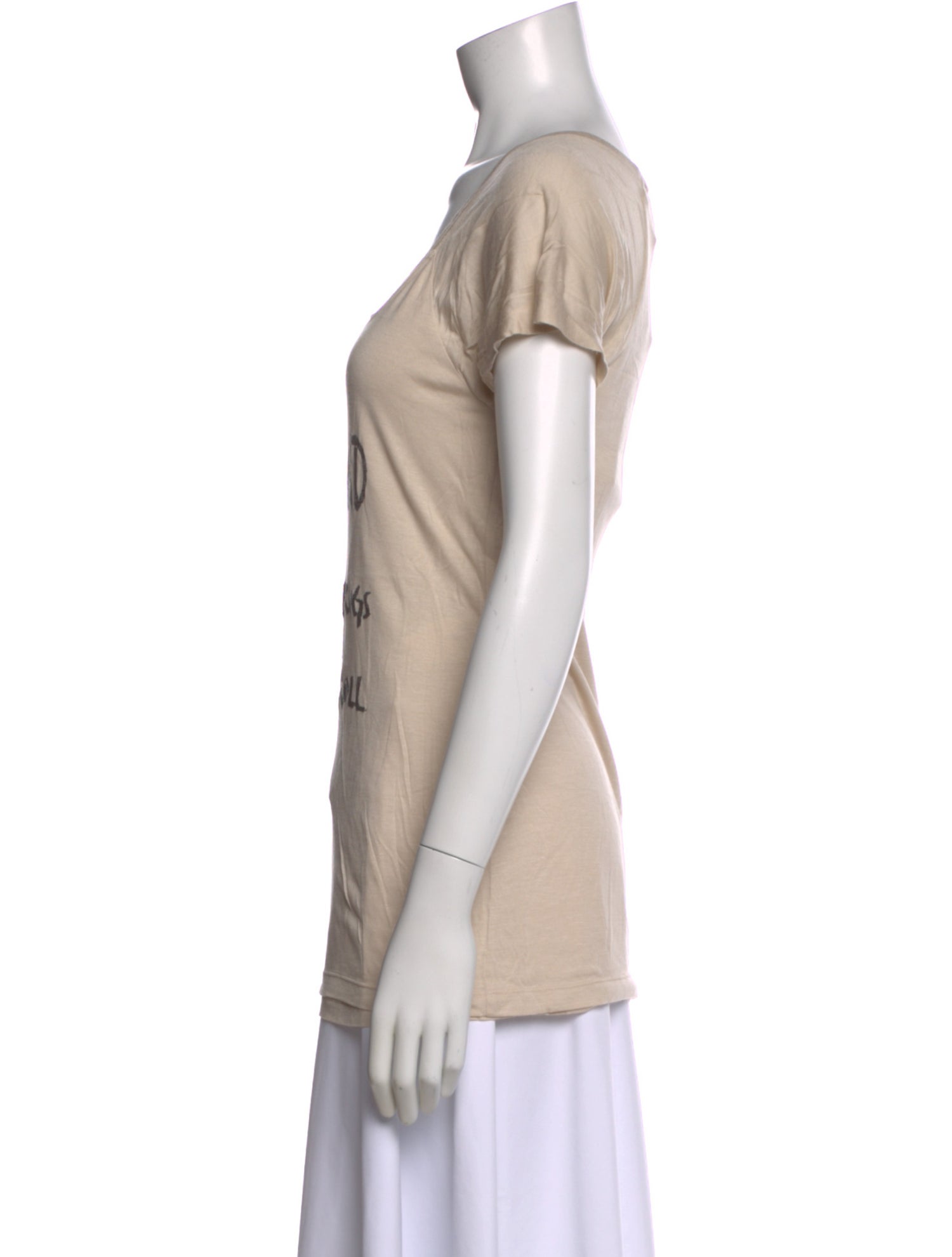John Richmond Graphic Print Scoop Neck T-Shirt w/ Tags