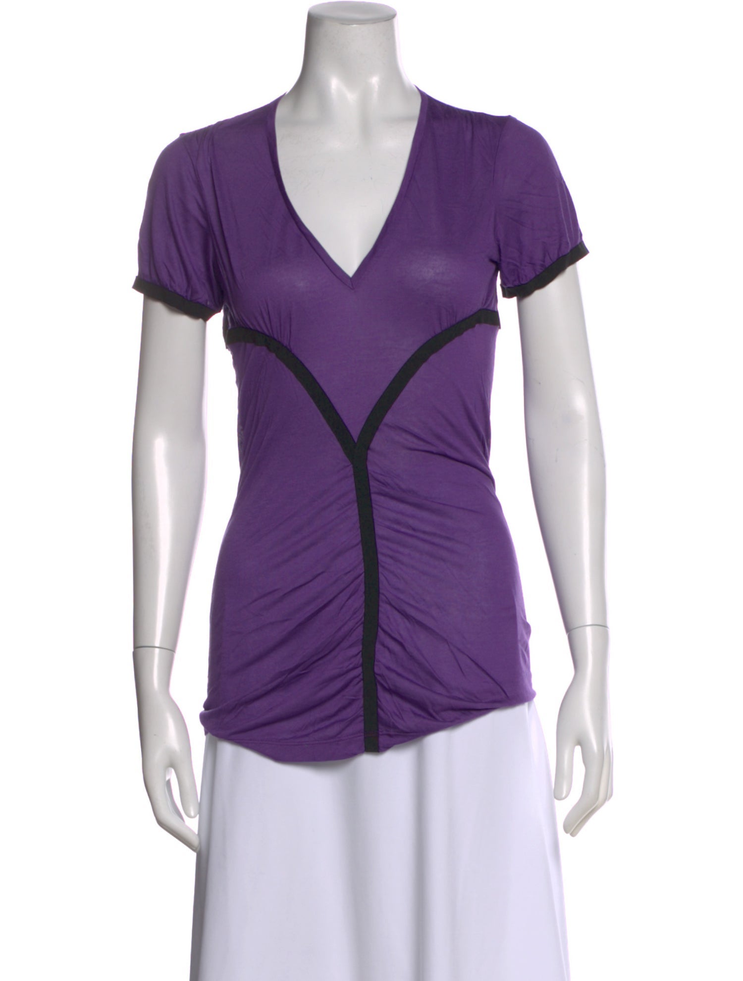 John Richmond V-Neck Short Sleeve Top w/ Tags