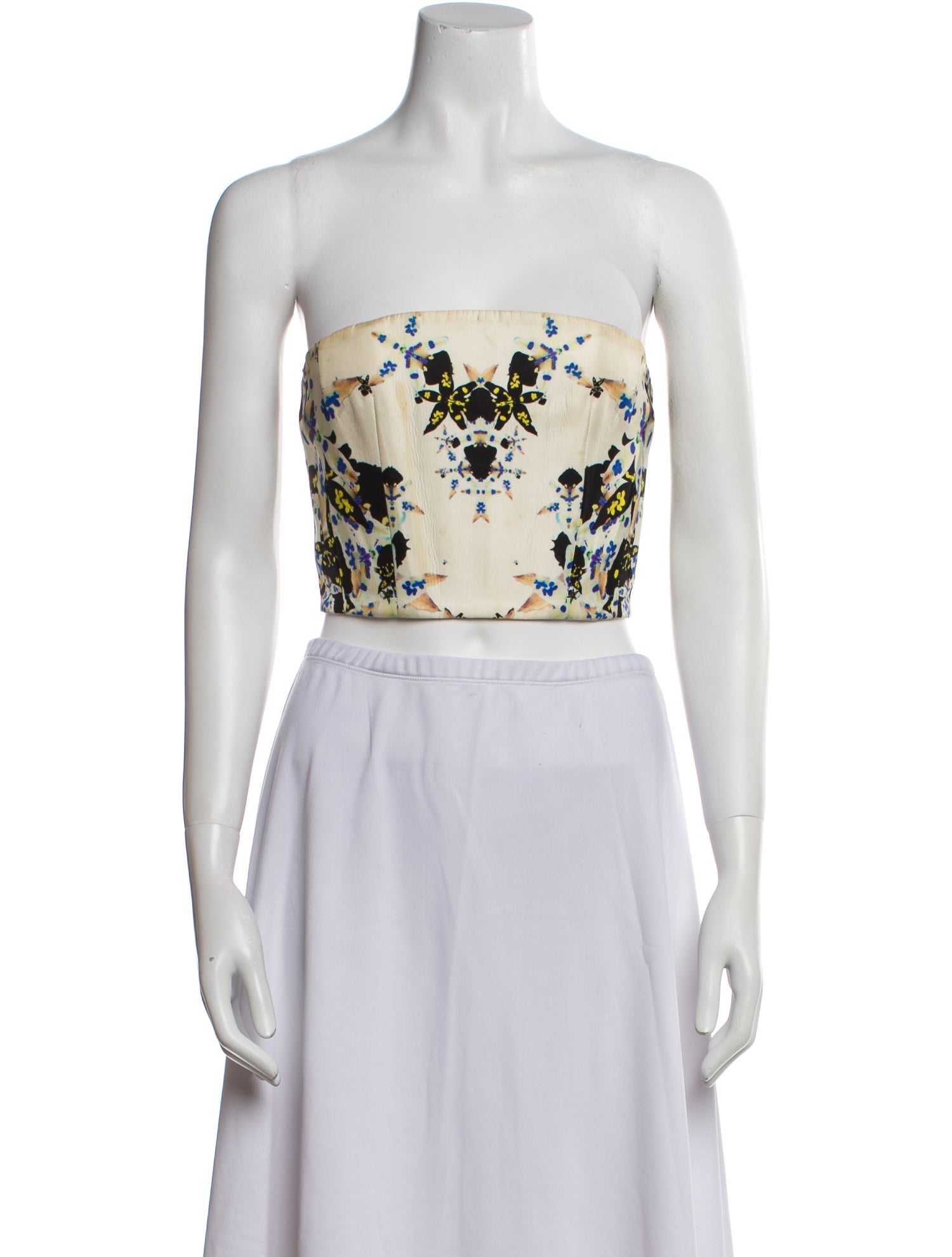 Josh Goot Silk Printed Crop Top