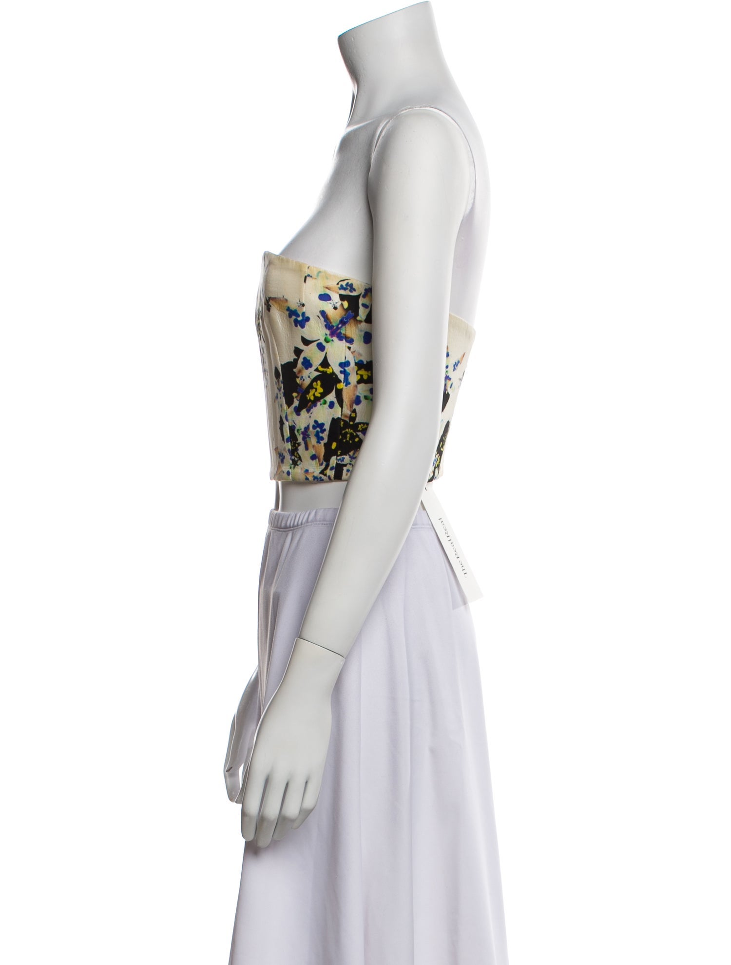 Josh Goot Silk Printed Crop Top