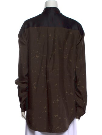 Josh Goot Silk Long Sleeve Button-Up Top