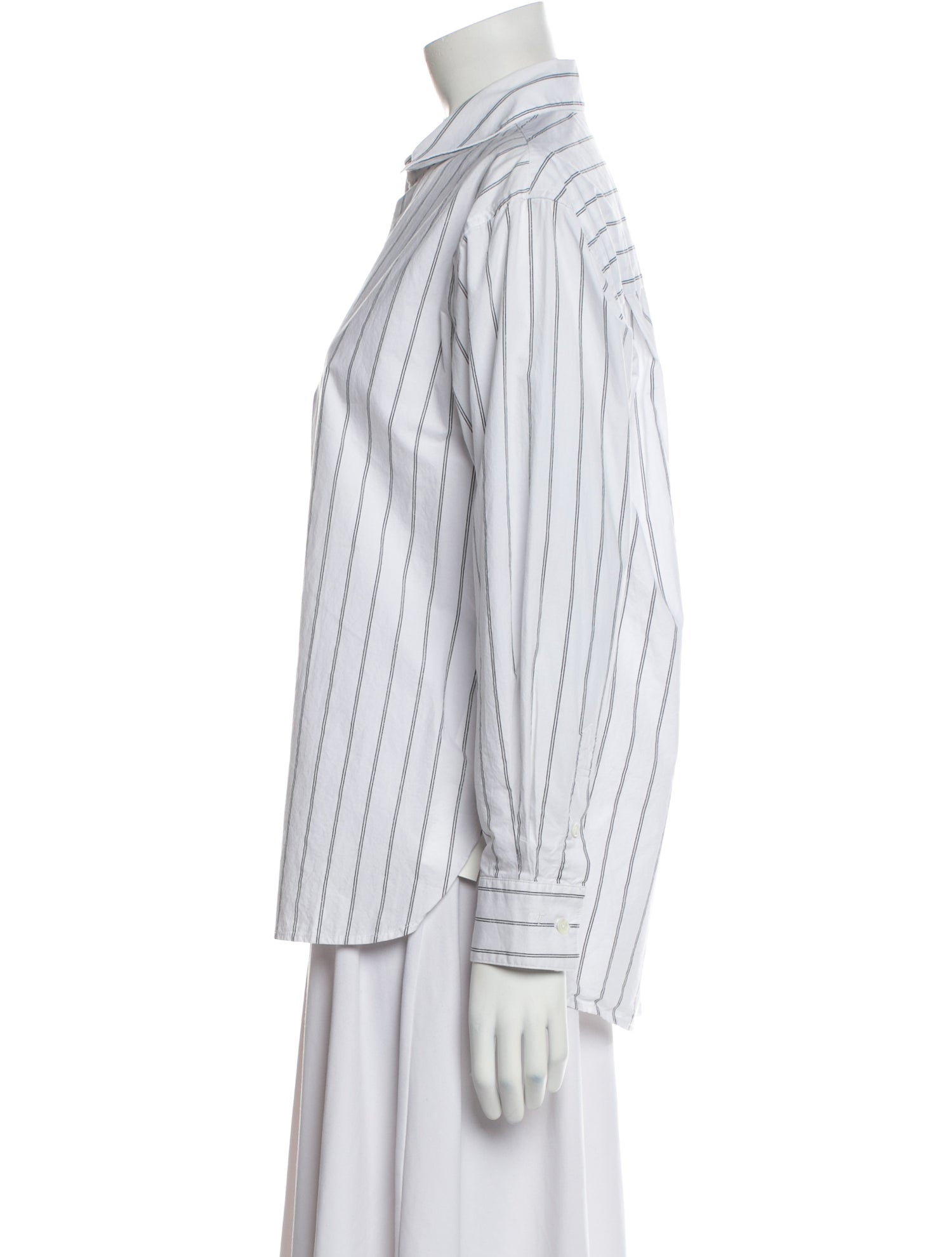 Dunst Striped Long Sleeve Button-Up Top