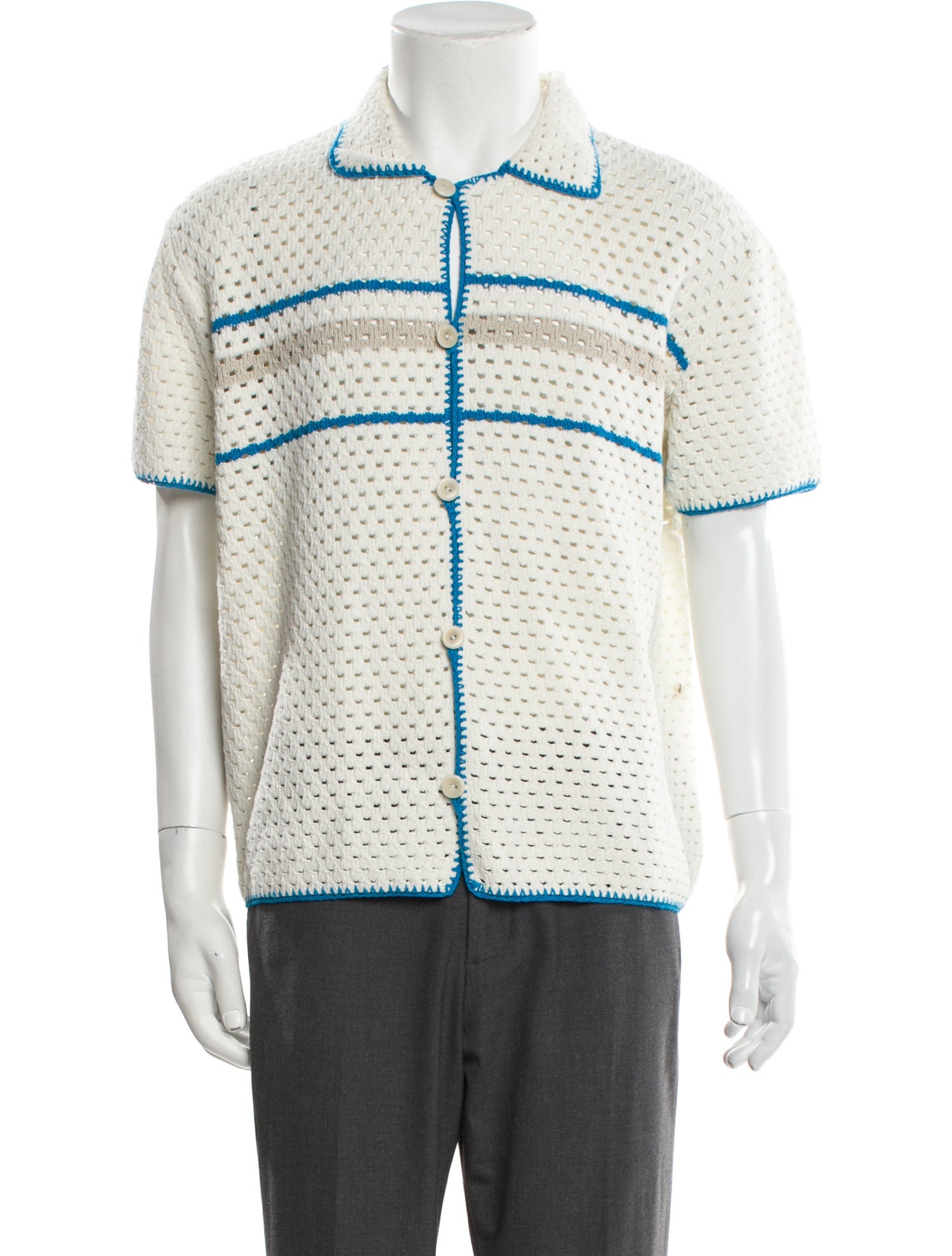 Dunst Lace Pattern Short Sleeve Shirt