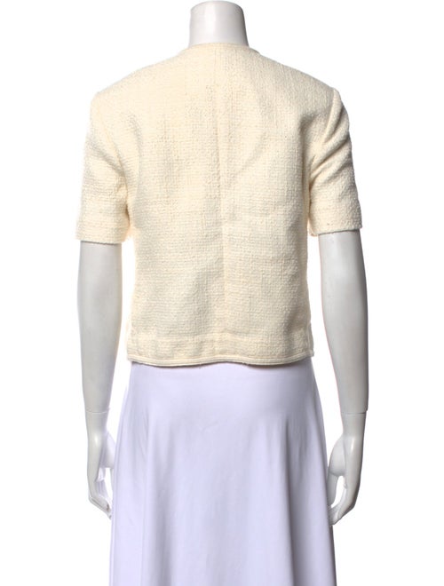 Dunst Tweed Pattern Crew Neck Crop Top