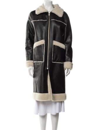 Dunst Pocket Long Shearling Coat Faux Shearling Faux Fur Coat