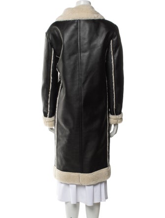 Dunst Pocket Long Shearling Coat Faux Shearling Faux Fur Coat