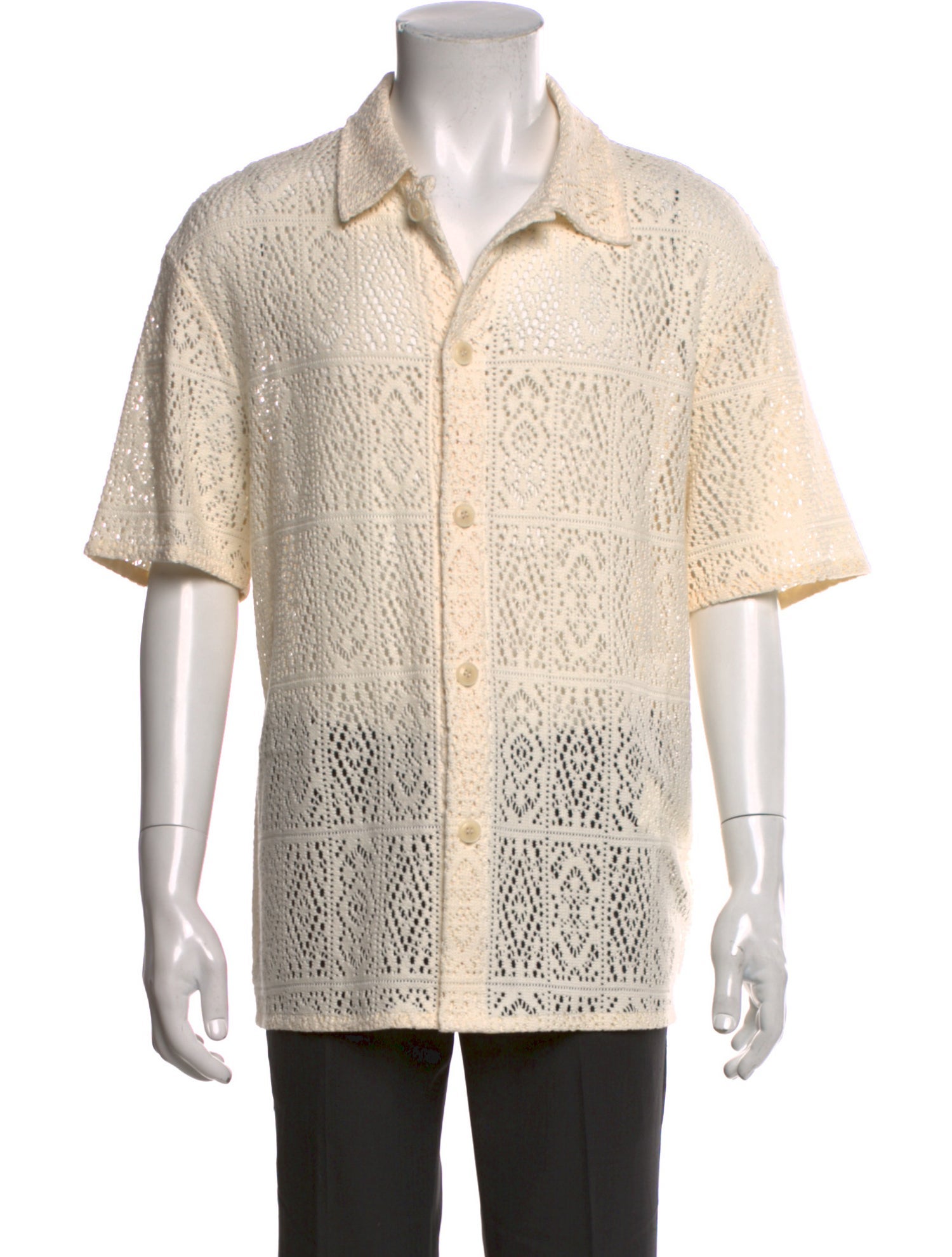 Dunst Lace Pattern Short Sleeve Shirt