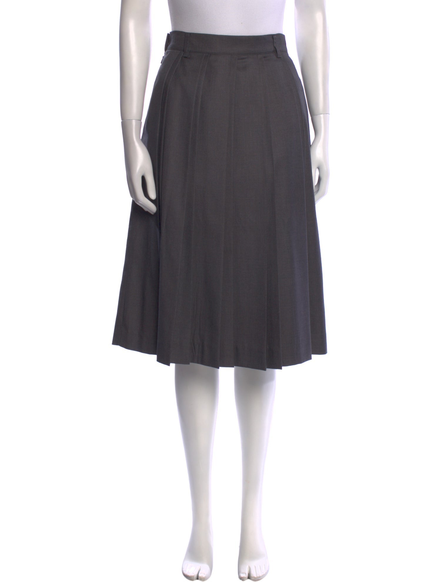 Dunst Pleated Accents Knee-Length Skirt
