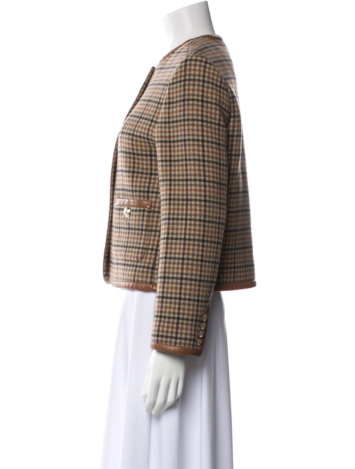 Dunst Wool Plaid Print Evening Jacket