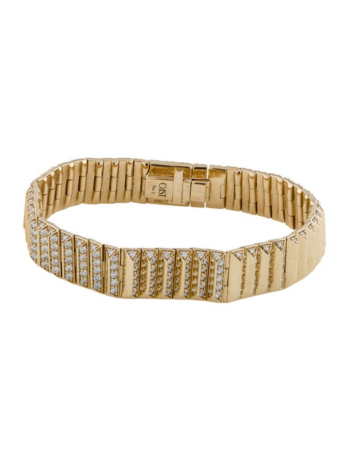 Cast 14K 4.07ctw Diamond Bladerunner Link Bracelet
