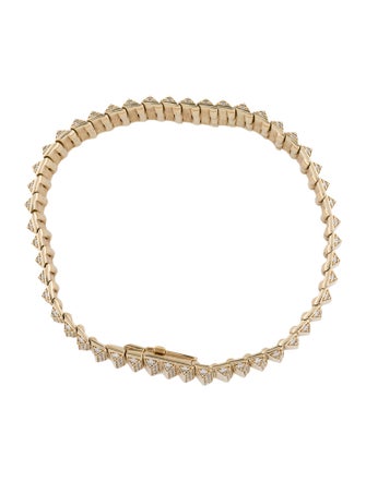 Cast 14K 4.07ctw Diamond Bladerunner Link Bracelet