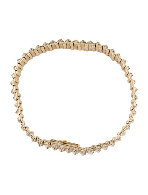 Cast 14K 4.07ctw Diamond Bladerunner Link Bracelet