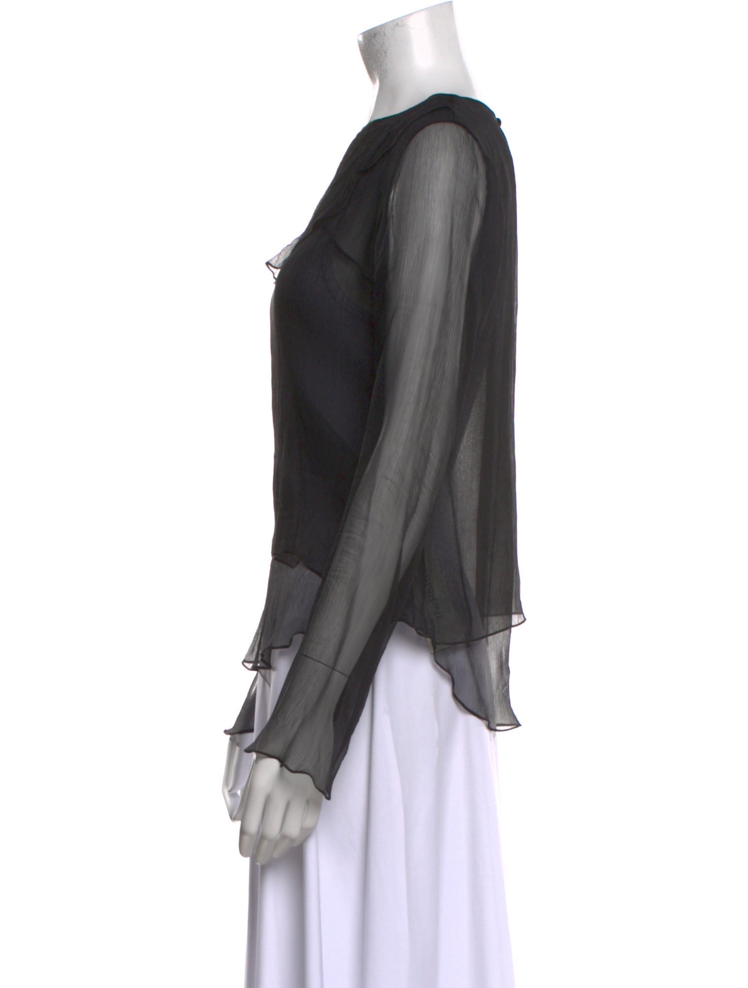 Jasmin Shokrian Silk Scoop Neck Blouse