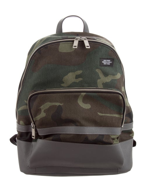Jack Spade Camouflage Leather-Trimmed Backpack
