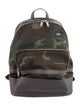 Jack Spade Camouflage Leather-Trimmed Backpack